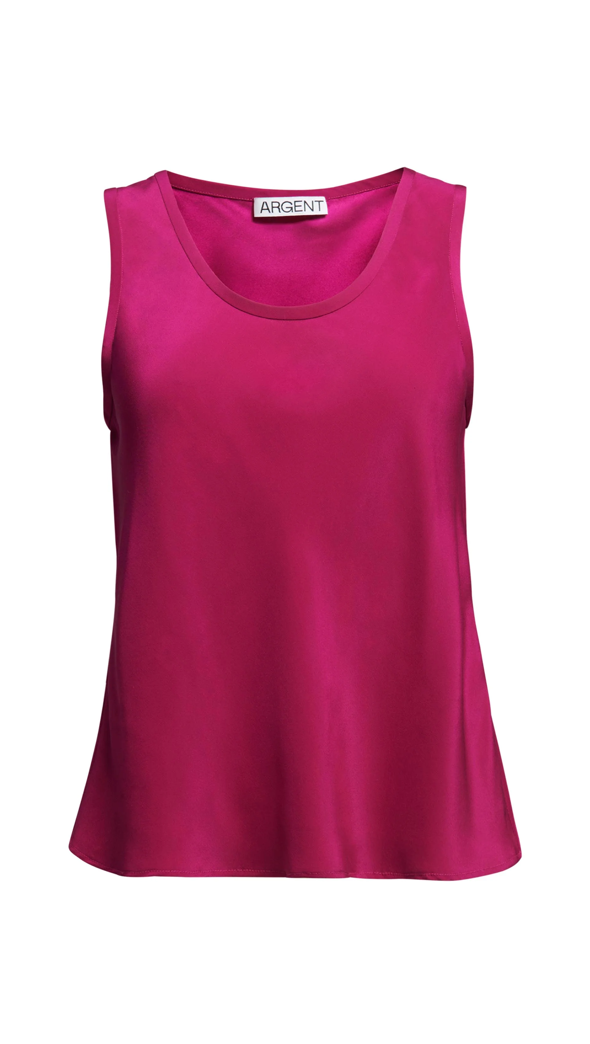 Tank in Matte-side Silk Charmeuse | Fuchsia - Image 6
