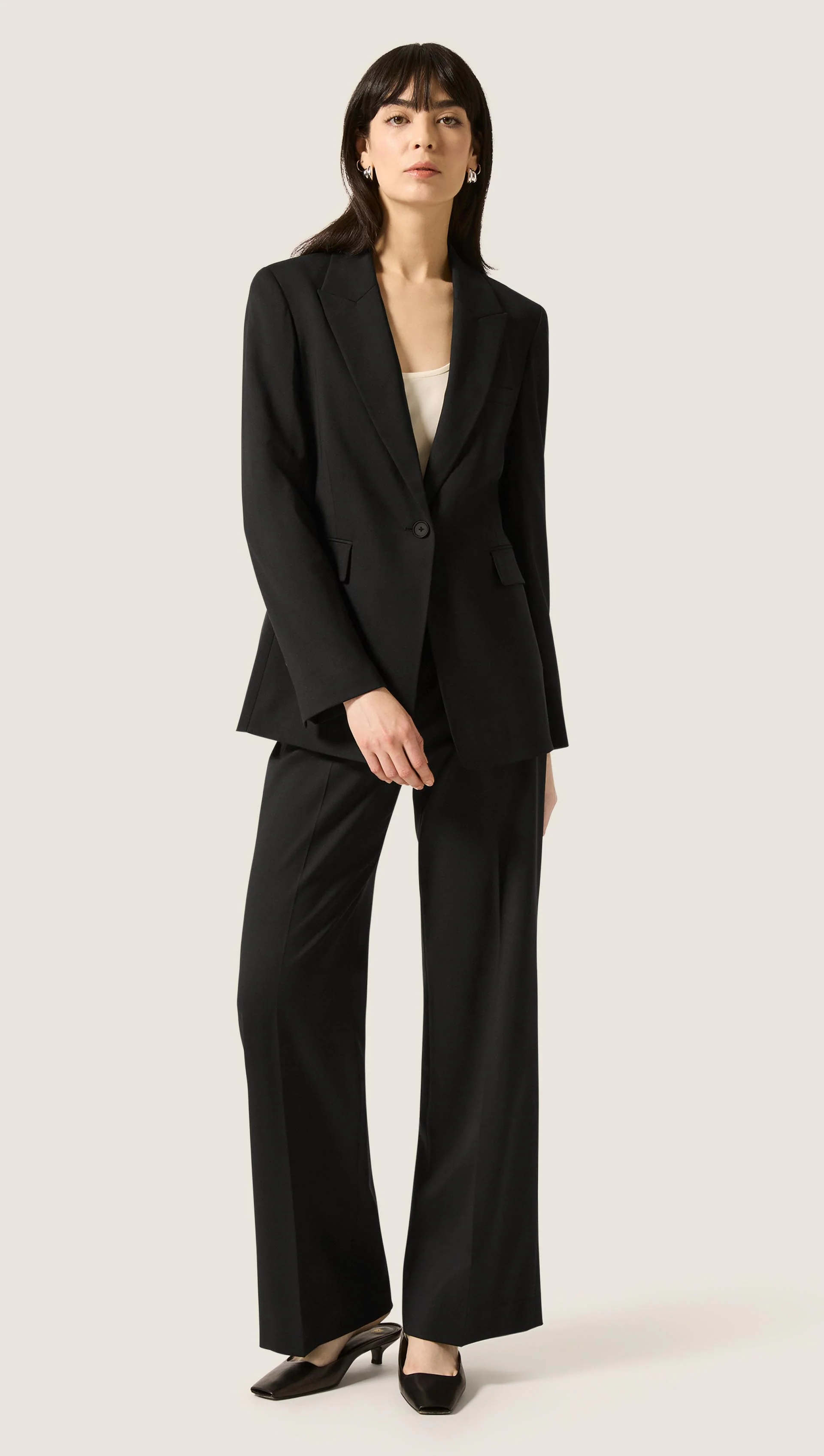 Tank in Matte-side Silk Charmeuse | Ivory - Image 9
