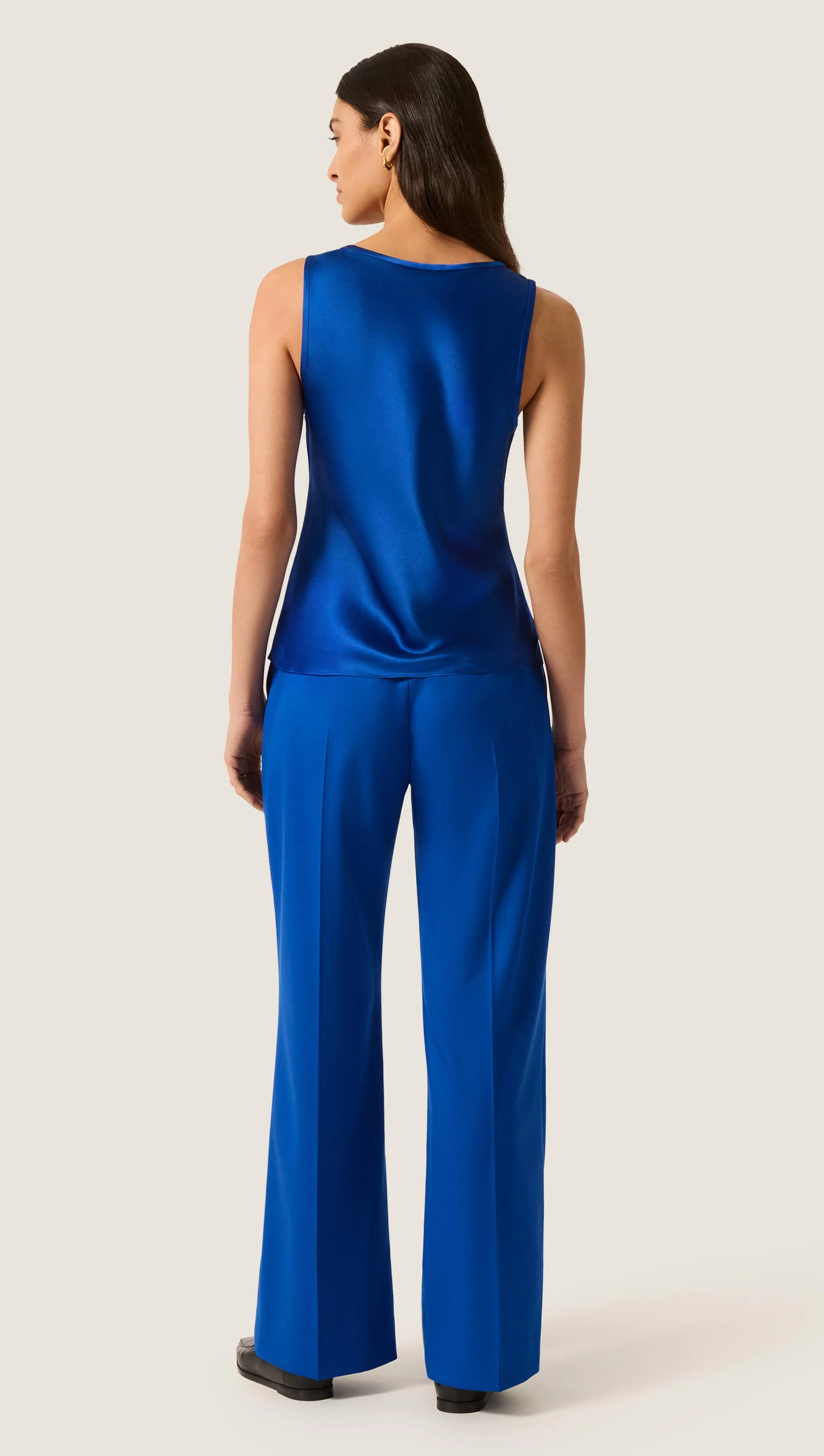 Tank in Silk Charmeuse | Azure - Image 6