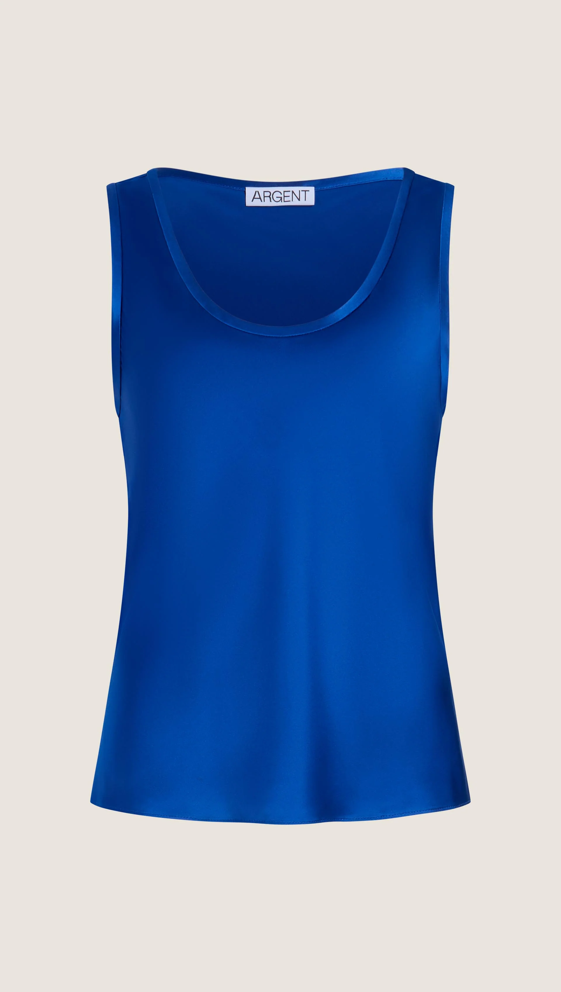 Tank in Silk Charmeuse | Azure - Image 7