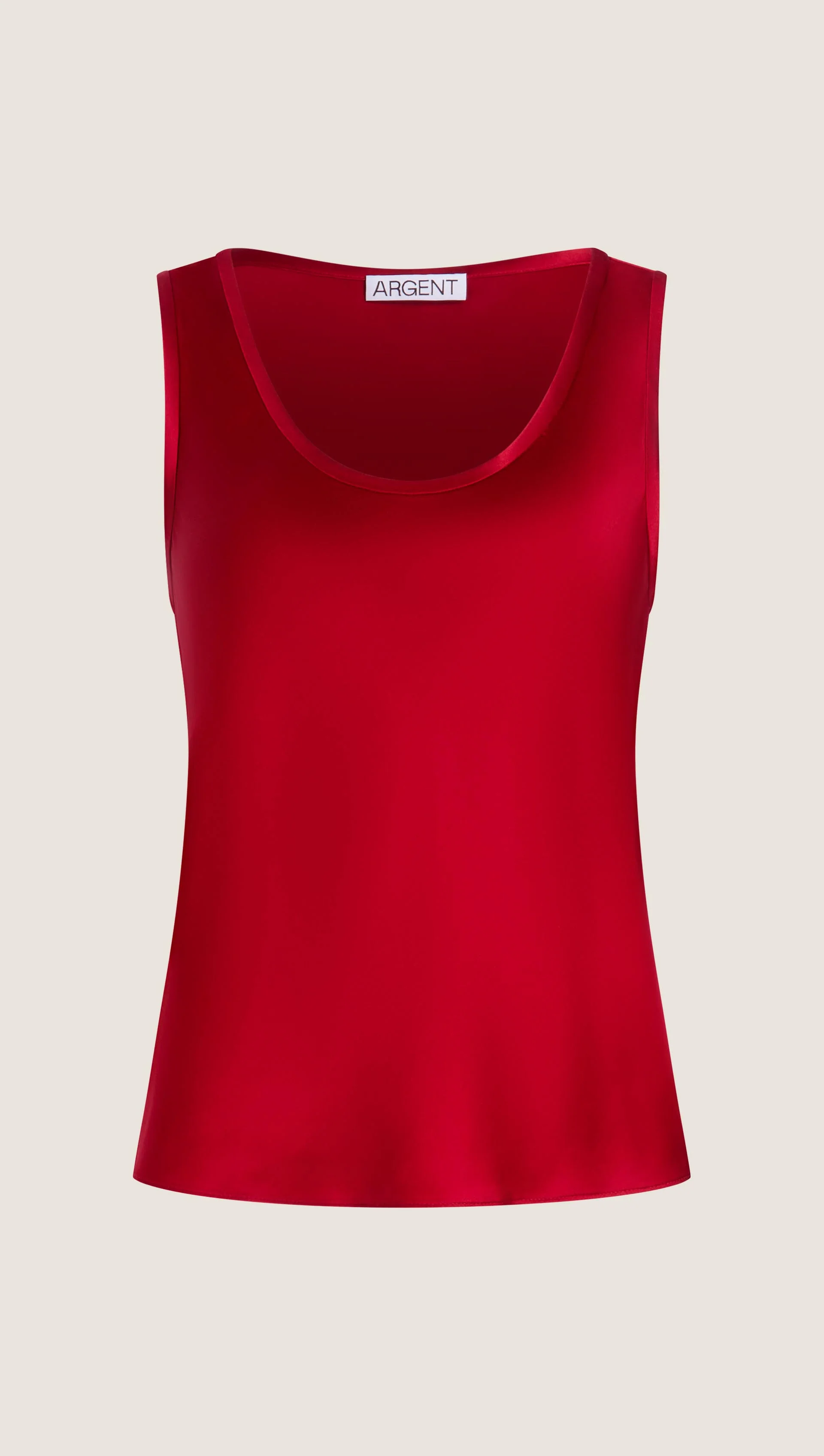Tank in Silk Charmeuse | Bordeaux - Image 7