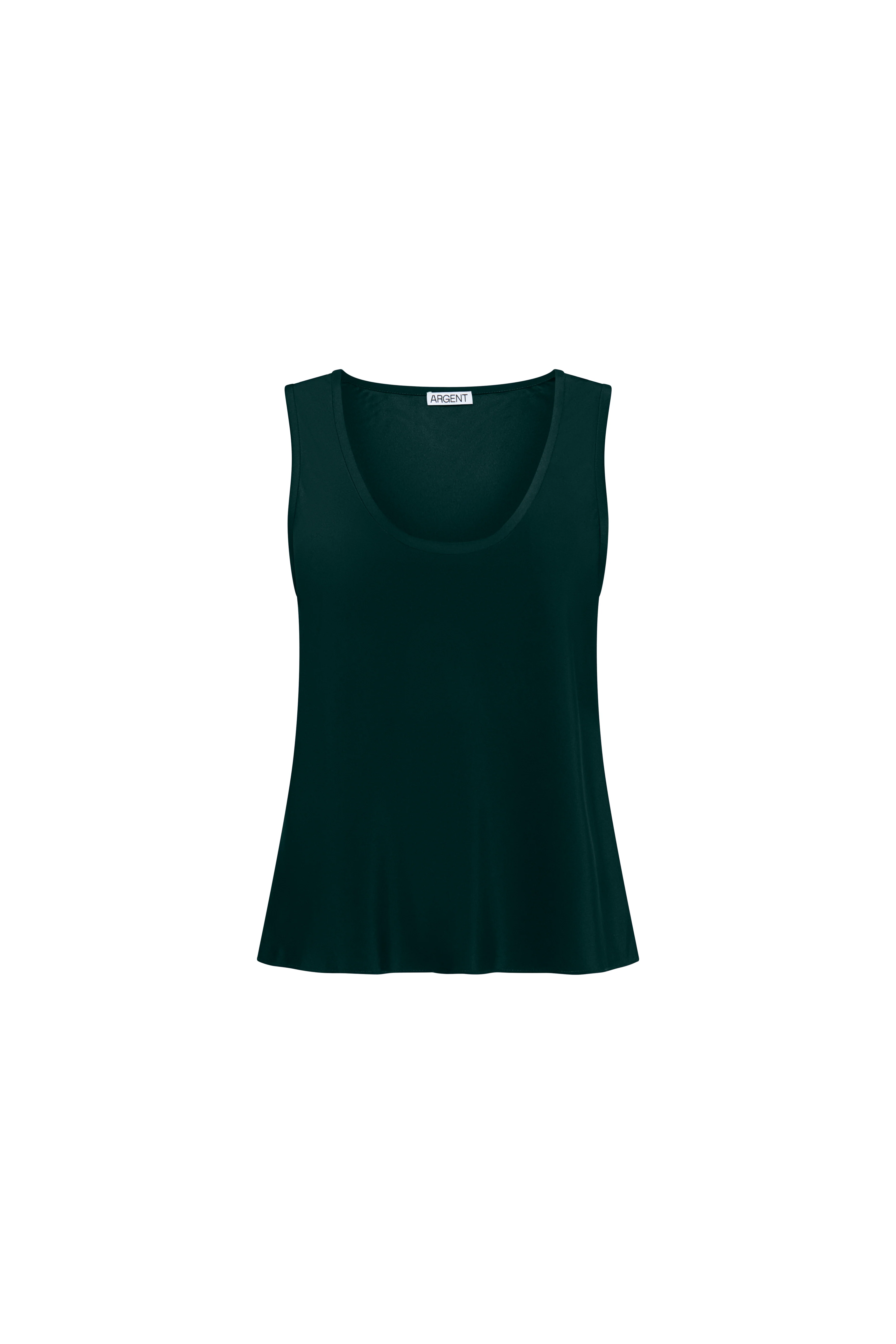 Tank in Silk Charmeuse | Deep Forest - Image 6