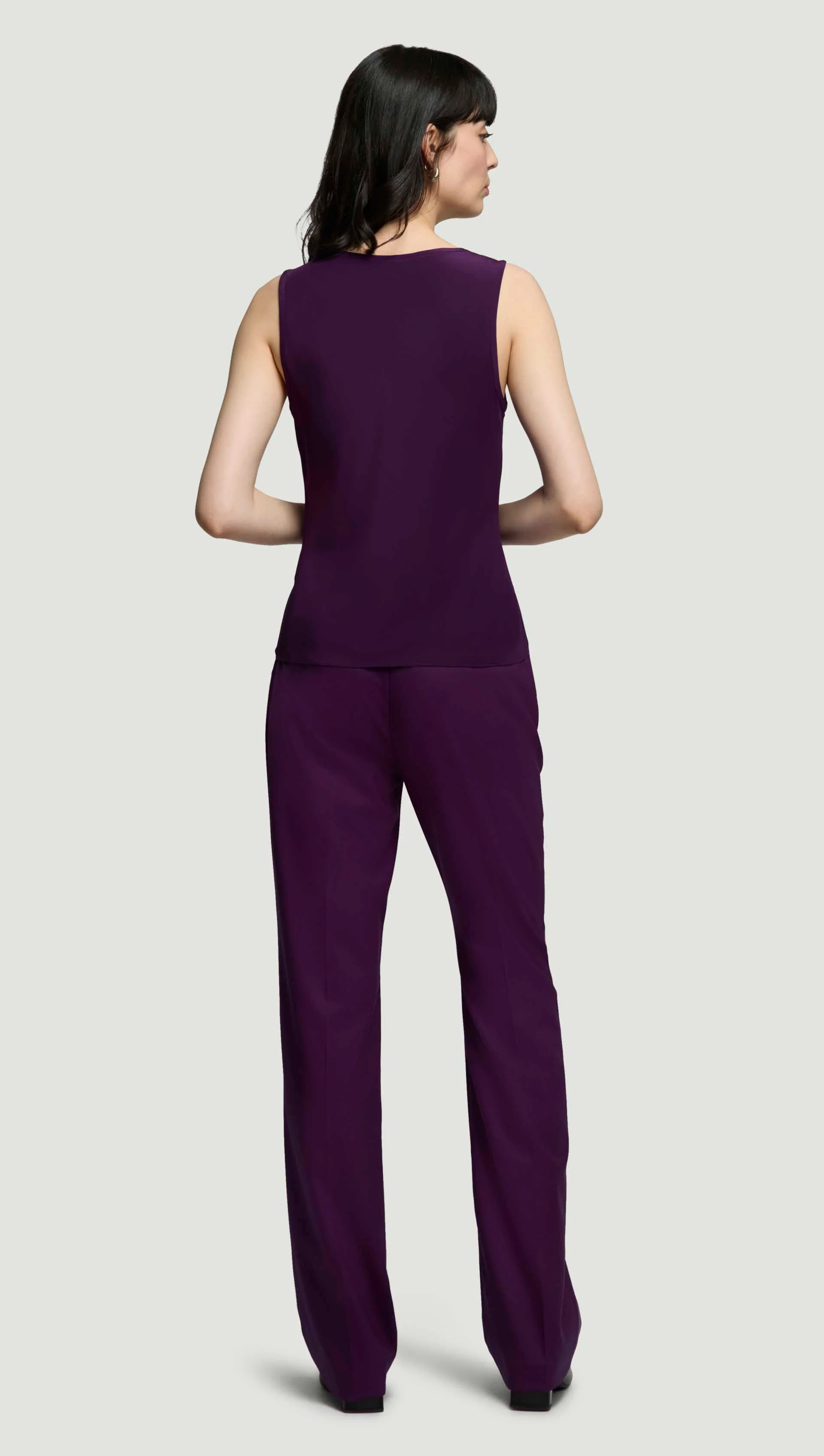 Tank in Silk Charmeuse | Grape - Image 4
