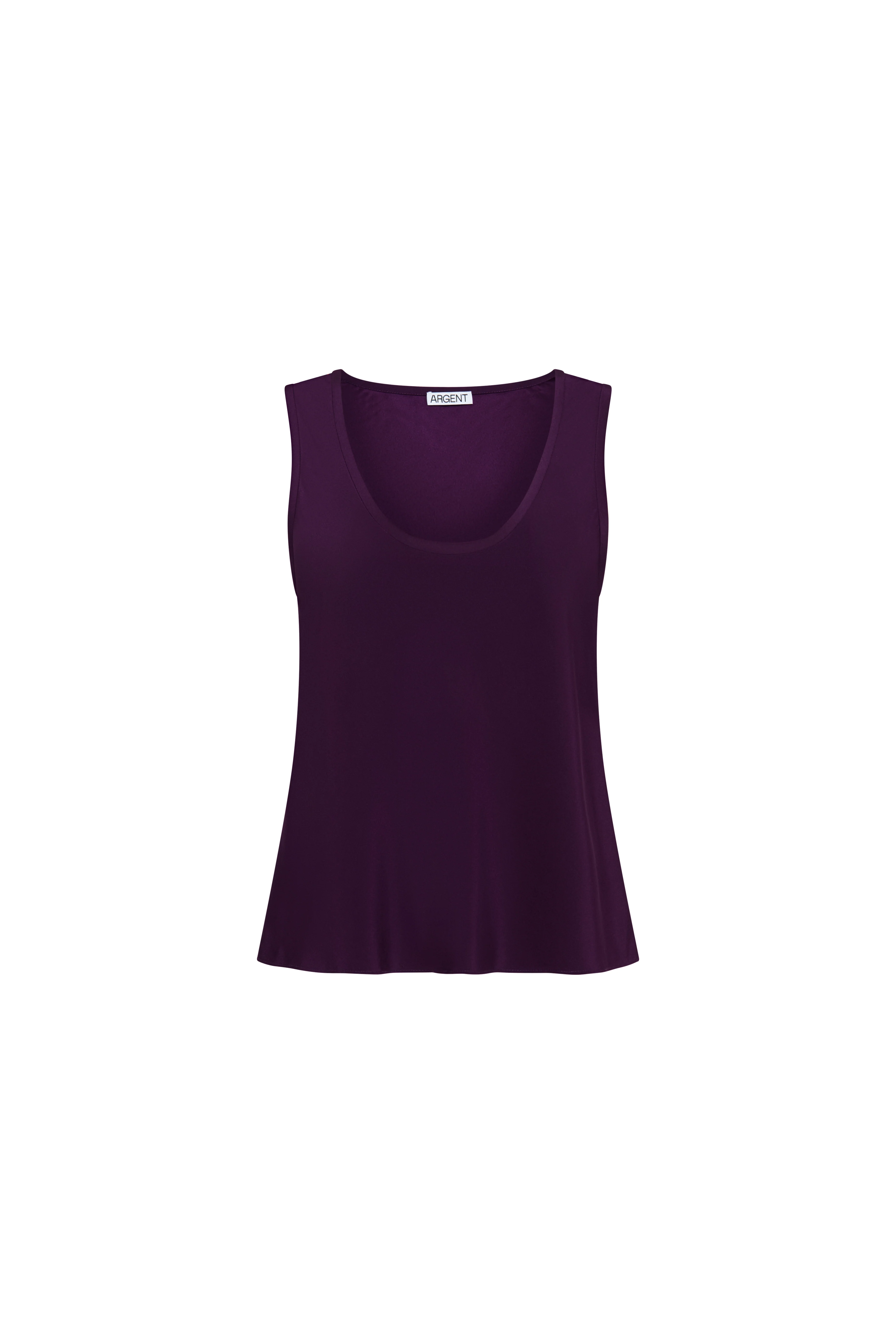 Tank in Silk Charmeuse | Grape - Image 5