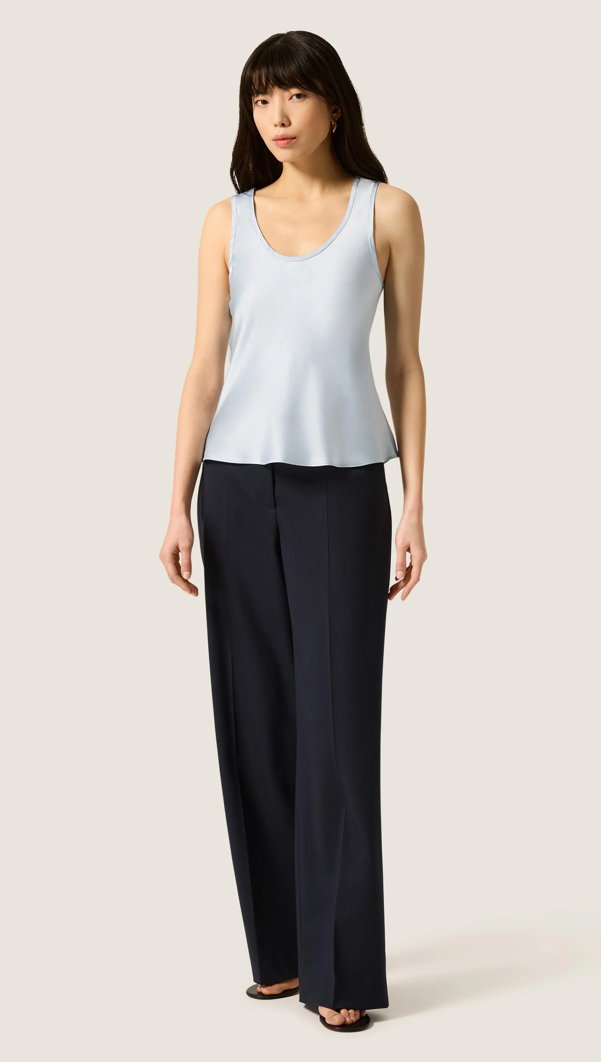 Tank in Silk Charmeuse | Maya Blue - Image 4