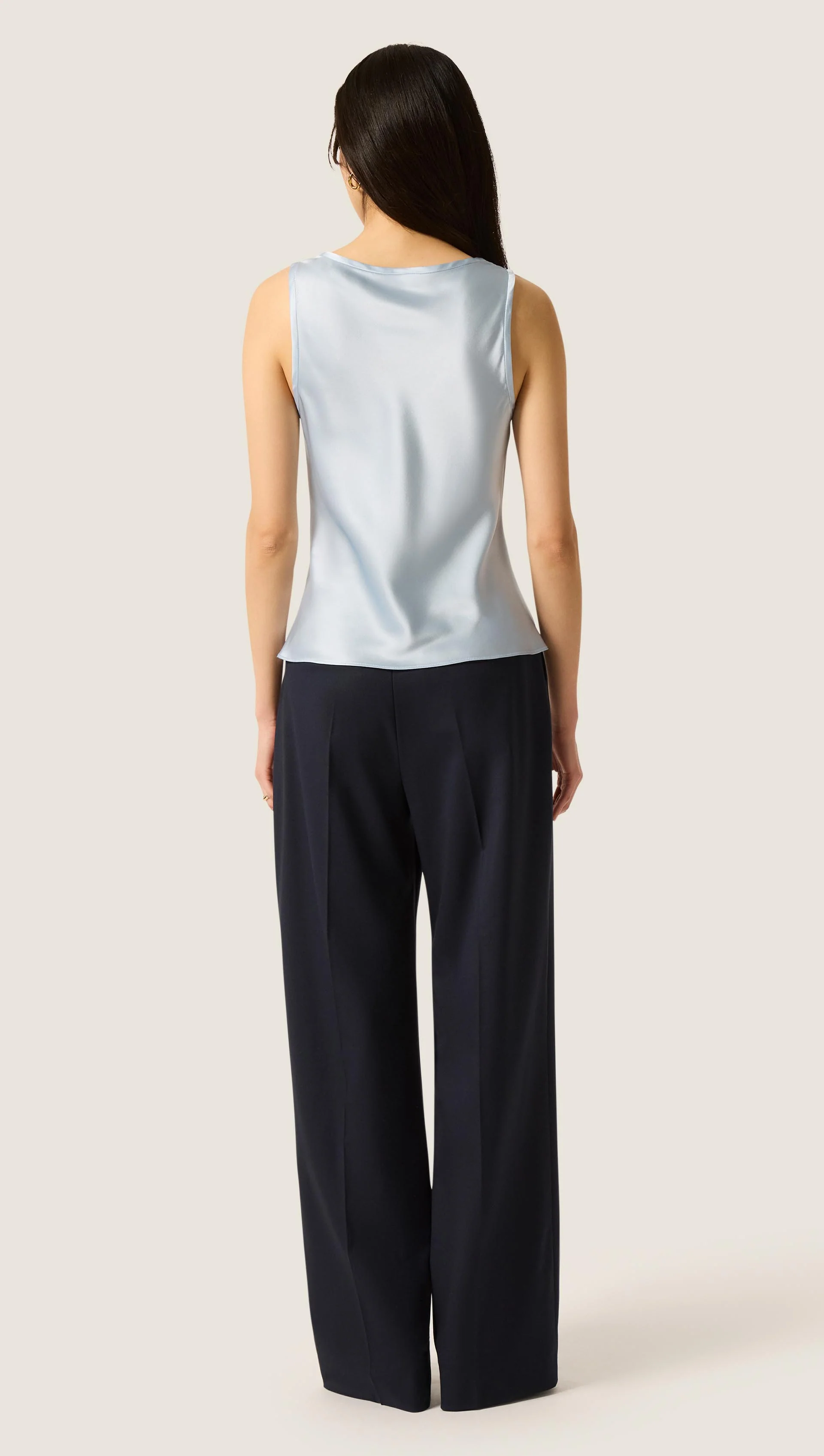 Tank in Silk Charmeuse | Maya Blue - Image 6