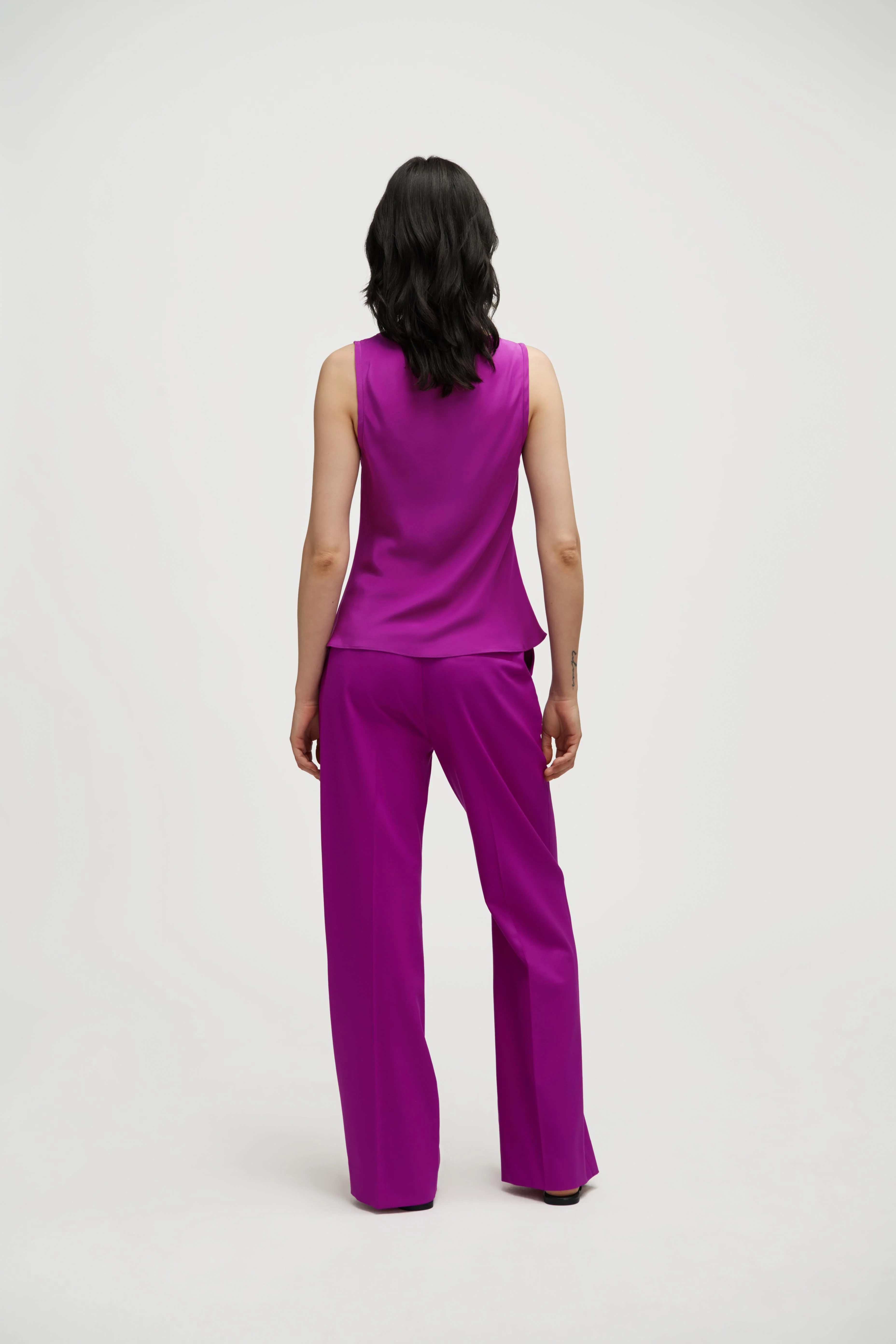Tank in Silk Charmeuse | Orchid - Image 4