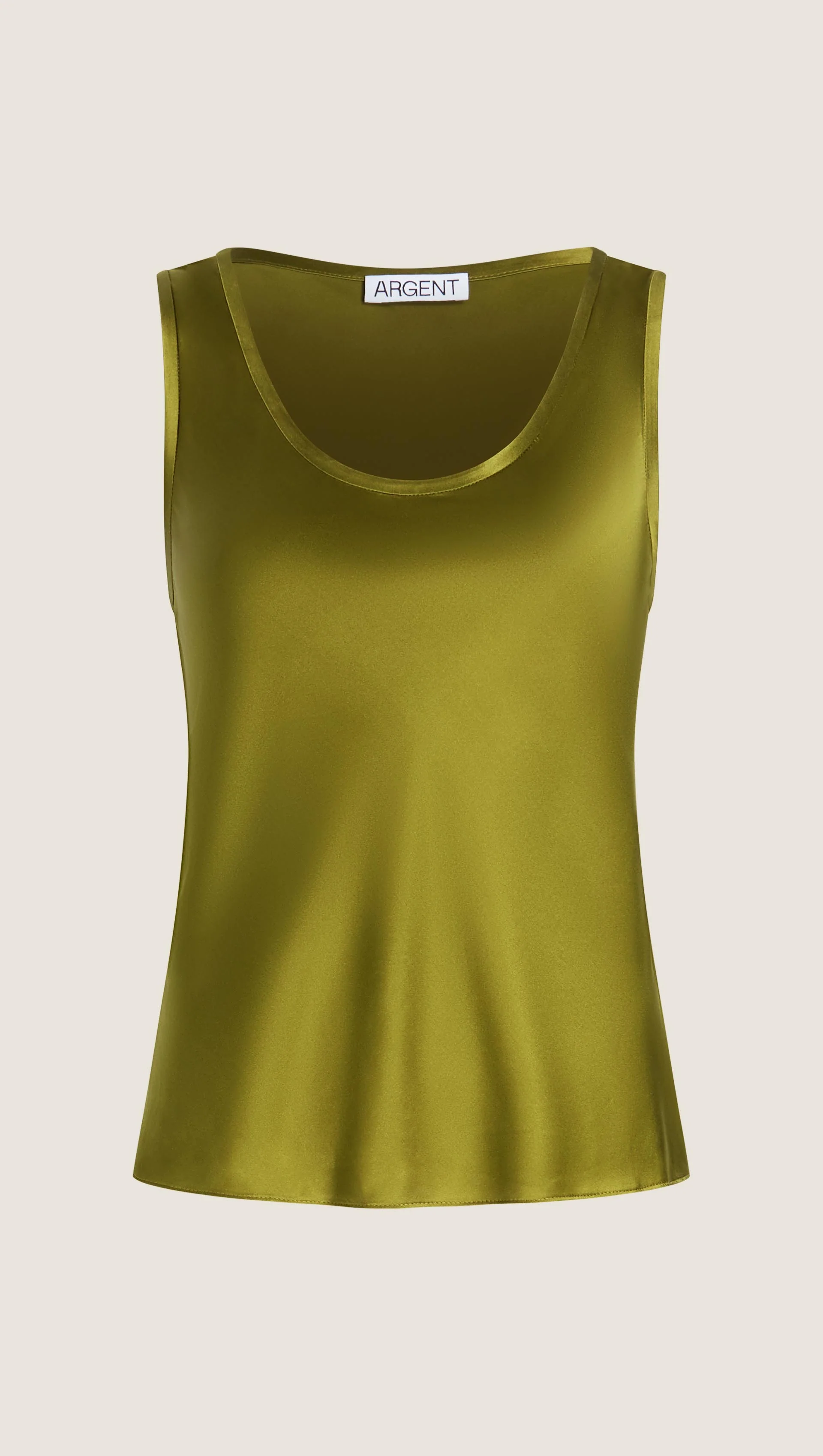 Tank in Silk Charmeuse | Pickle - Image 6