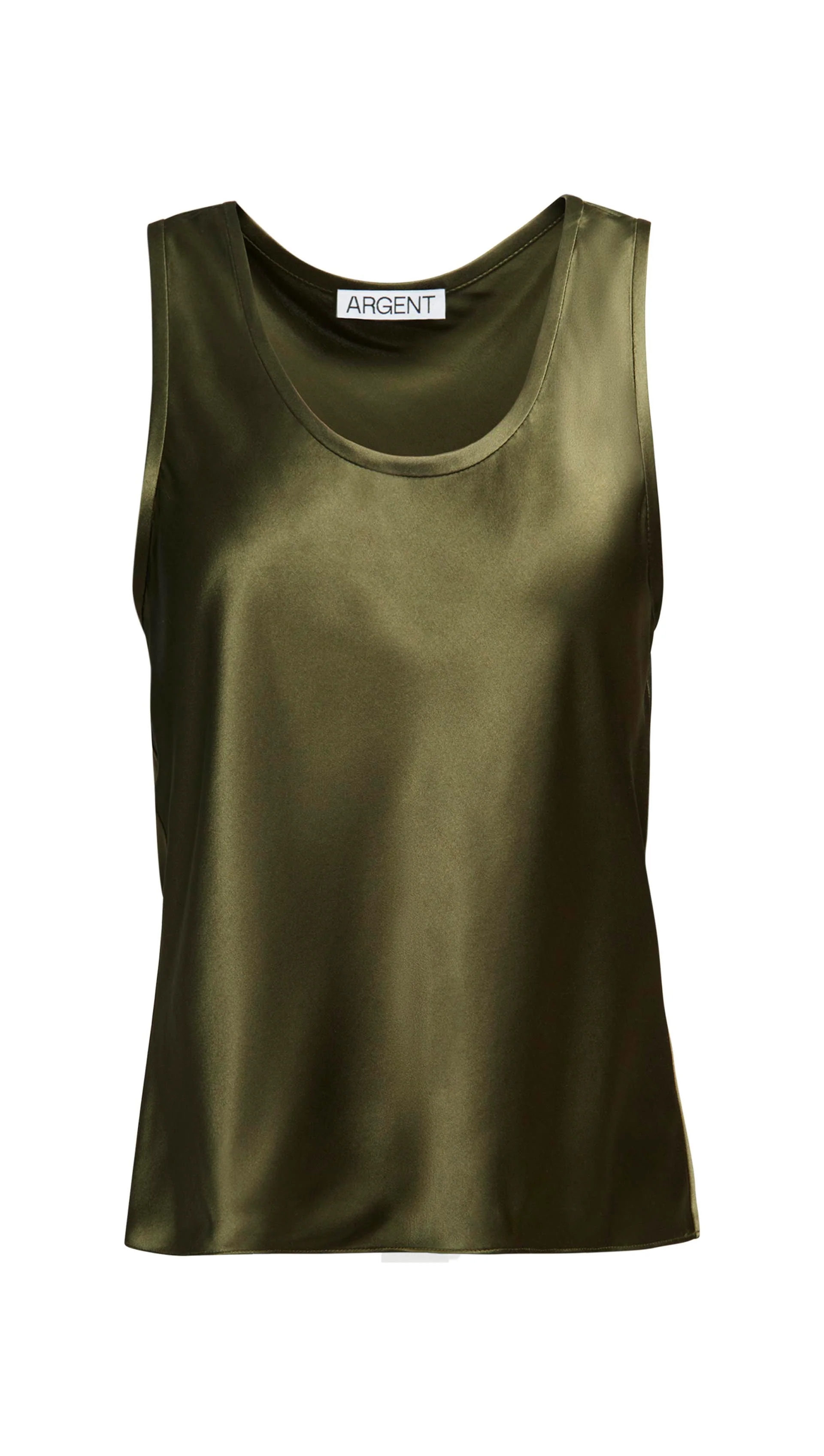 Tank in Silk Charmeuse | Pine Needle - Image 6