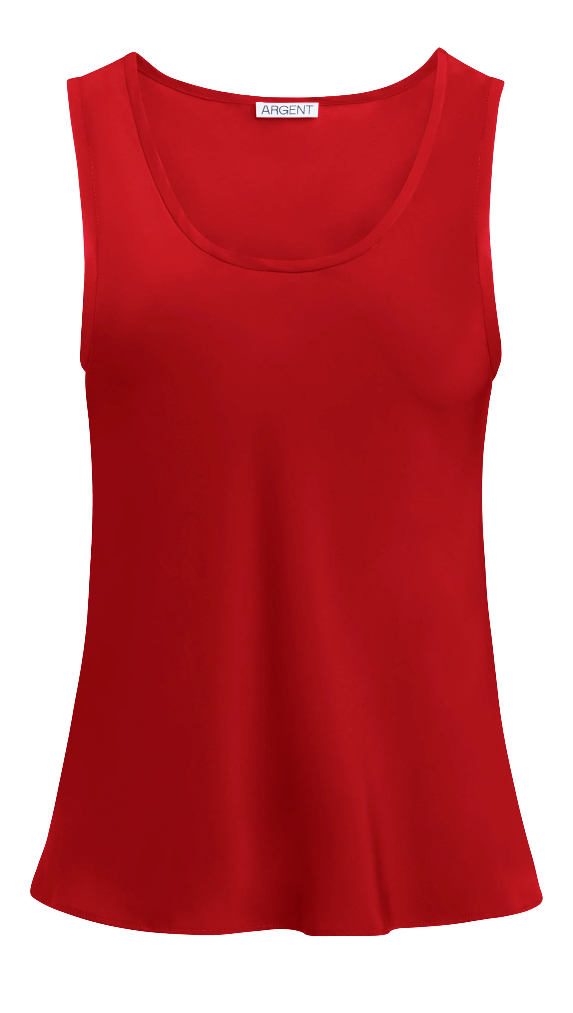Tank in Silk Charmeuse | Tomato - Image 6