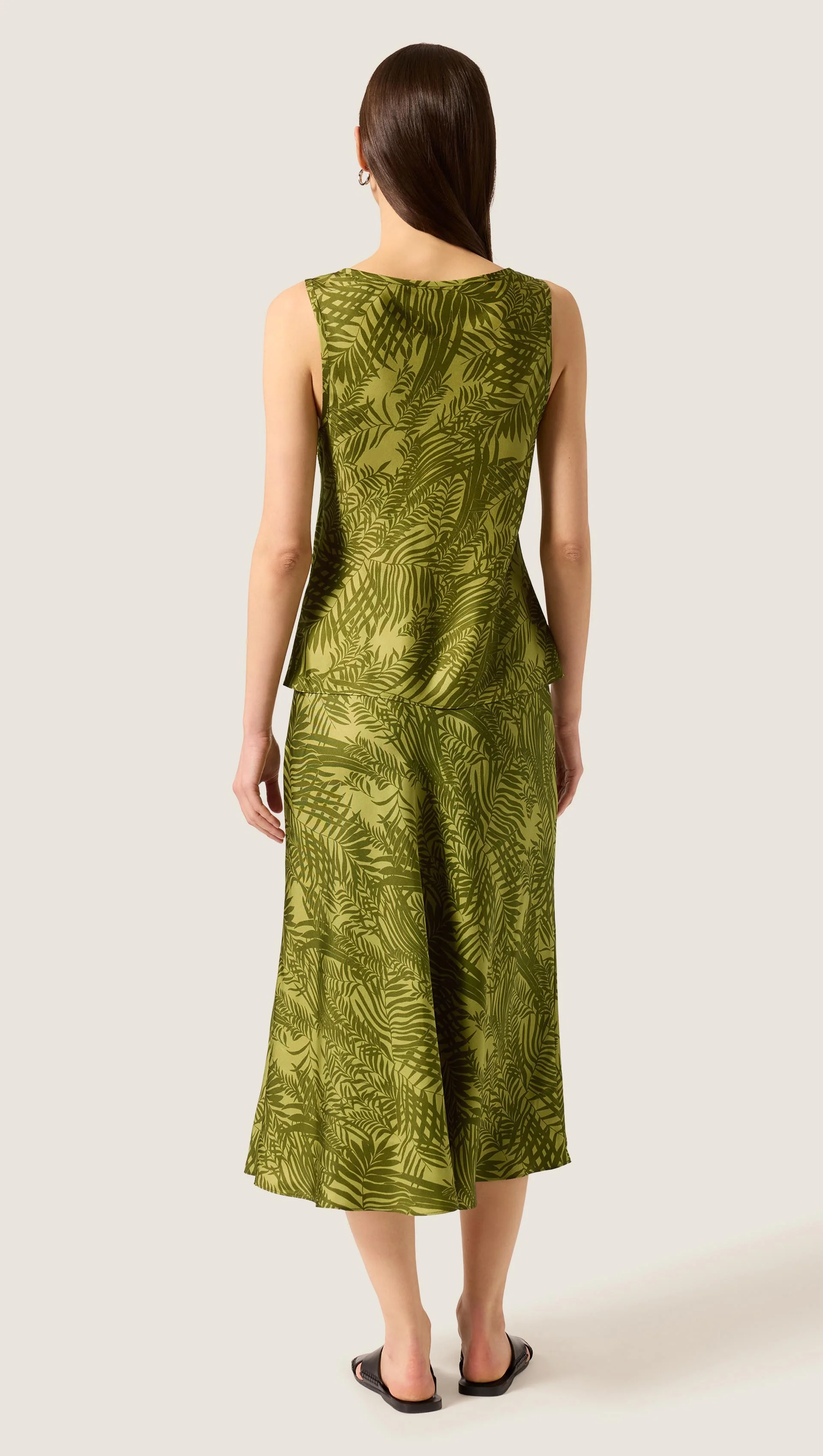 Tank in Silk Twill | Green Fern - Image 5