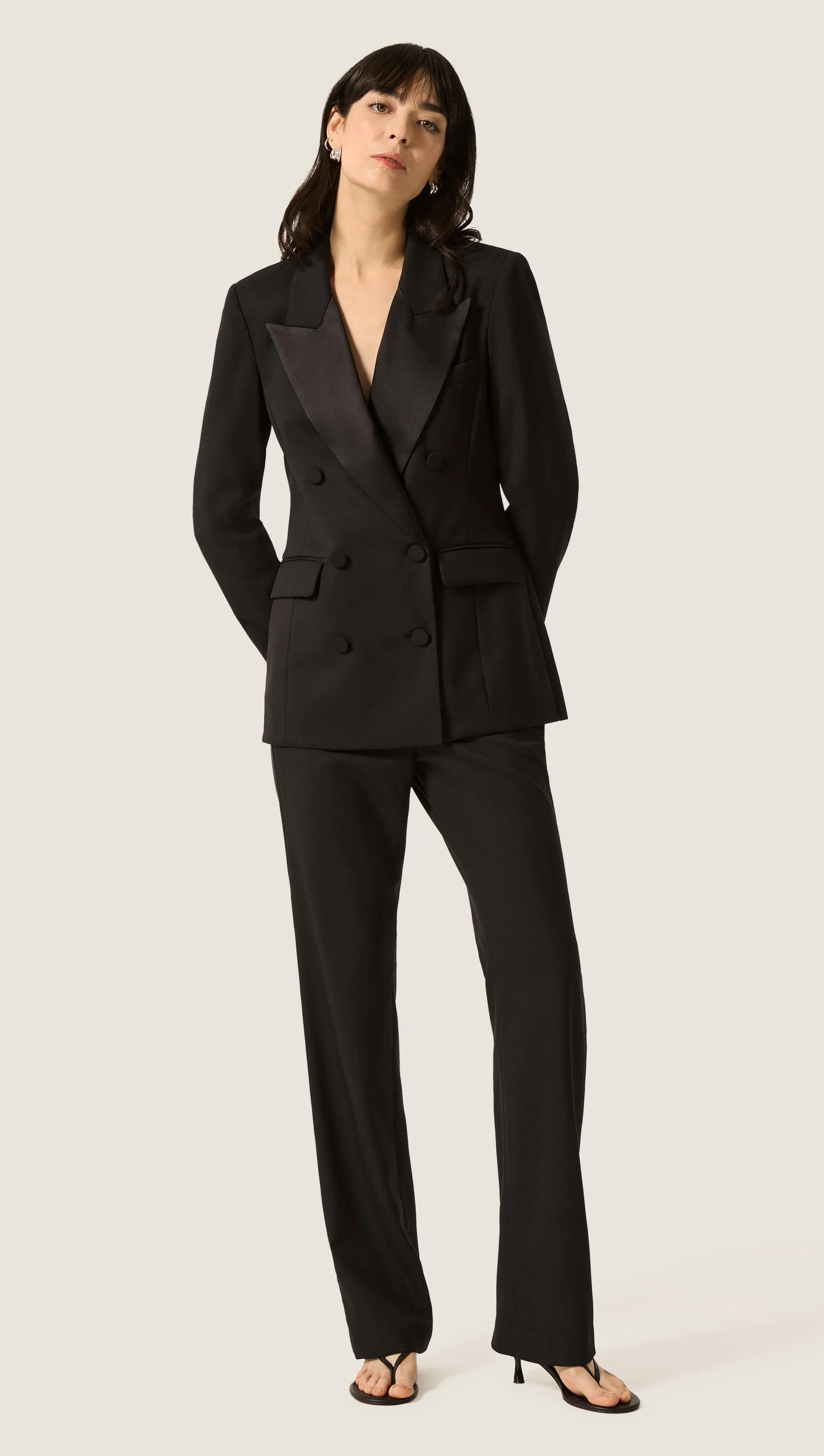 Tuxedo Blazer in Seasonless Wool | Black - Image 4