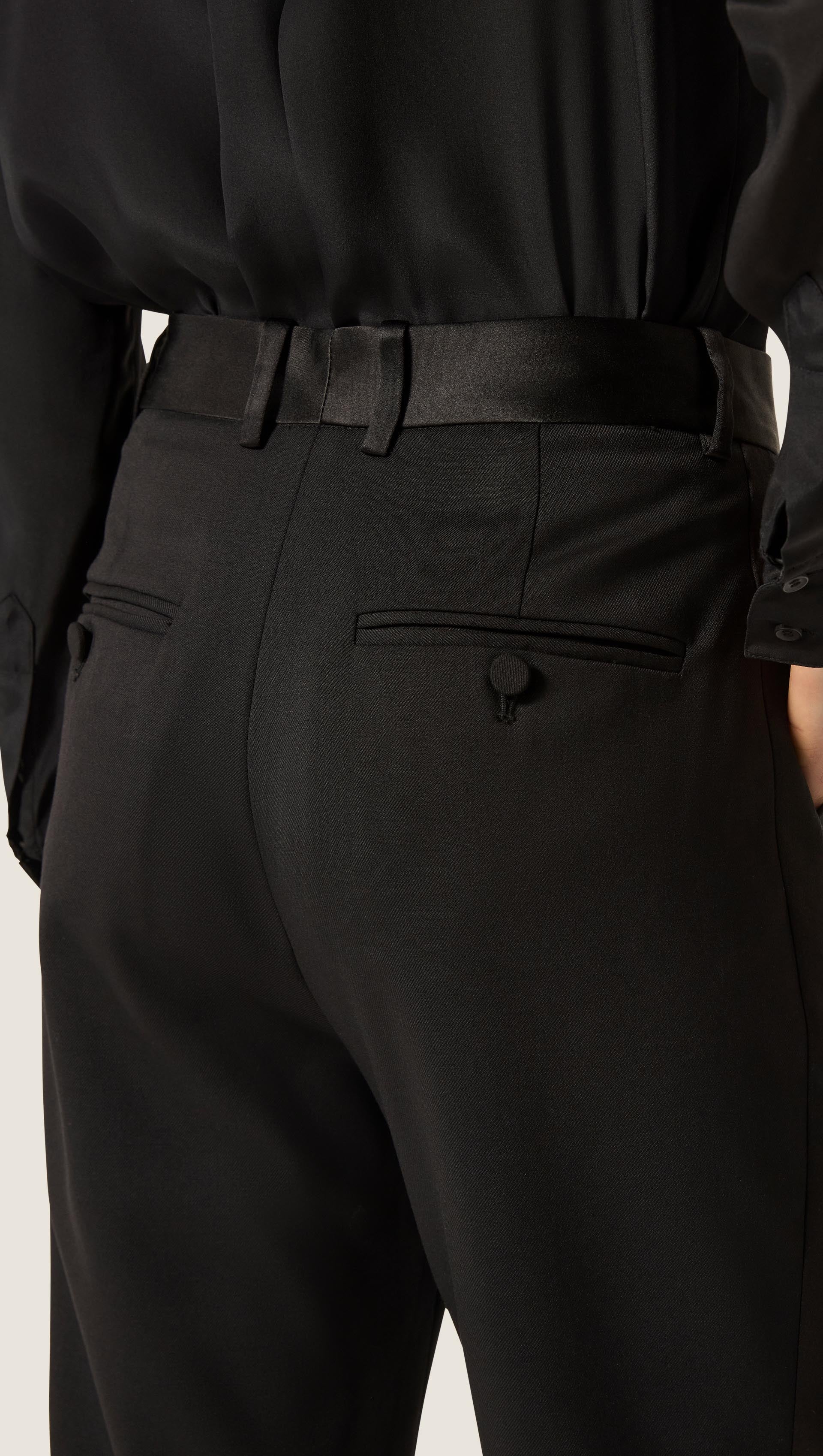 Tuxedo Trouser in Seasonless Wool | Black - Image 4