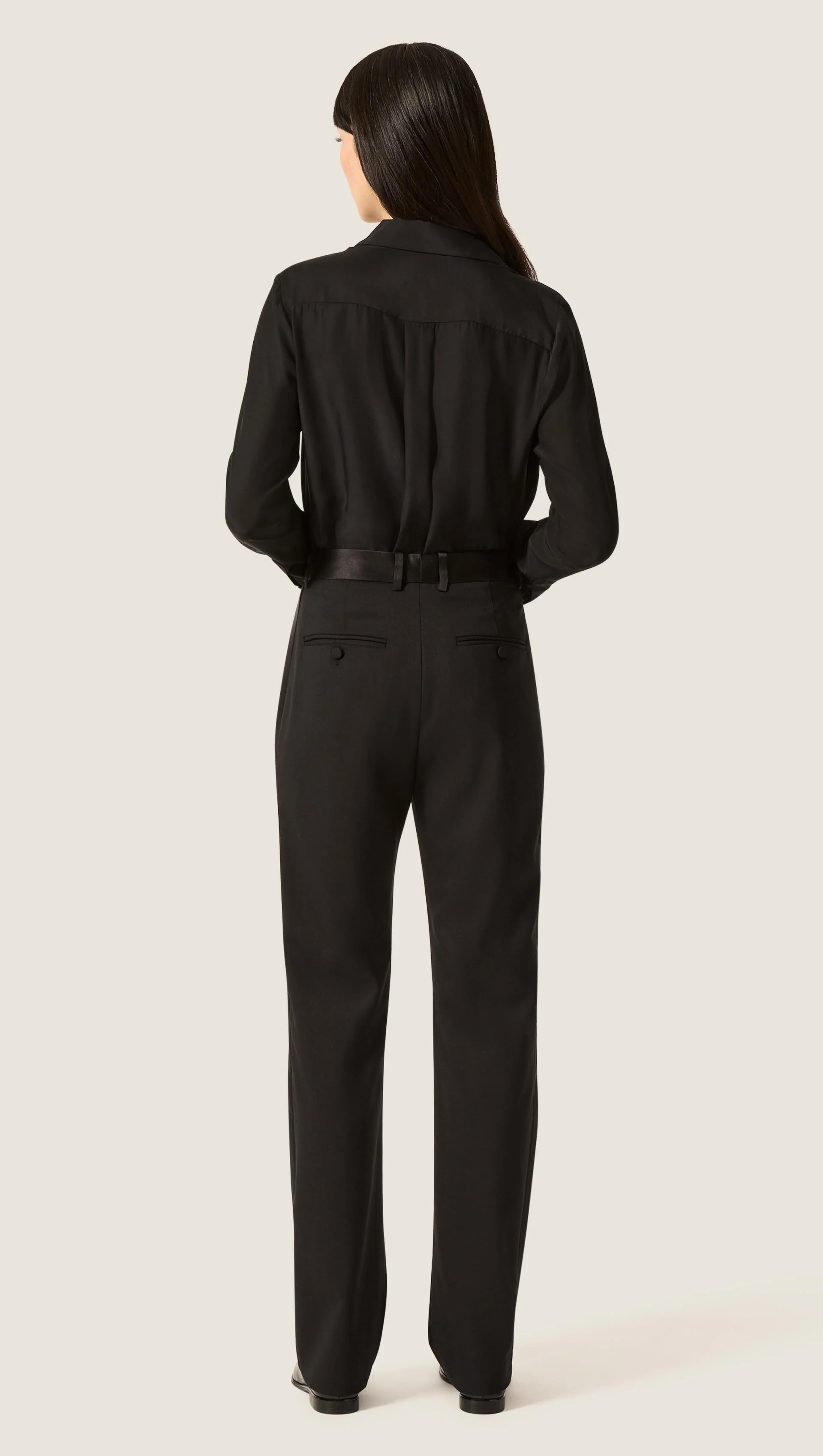 Tuxedo Trouser in Seasonless Wool | Black - Image 9