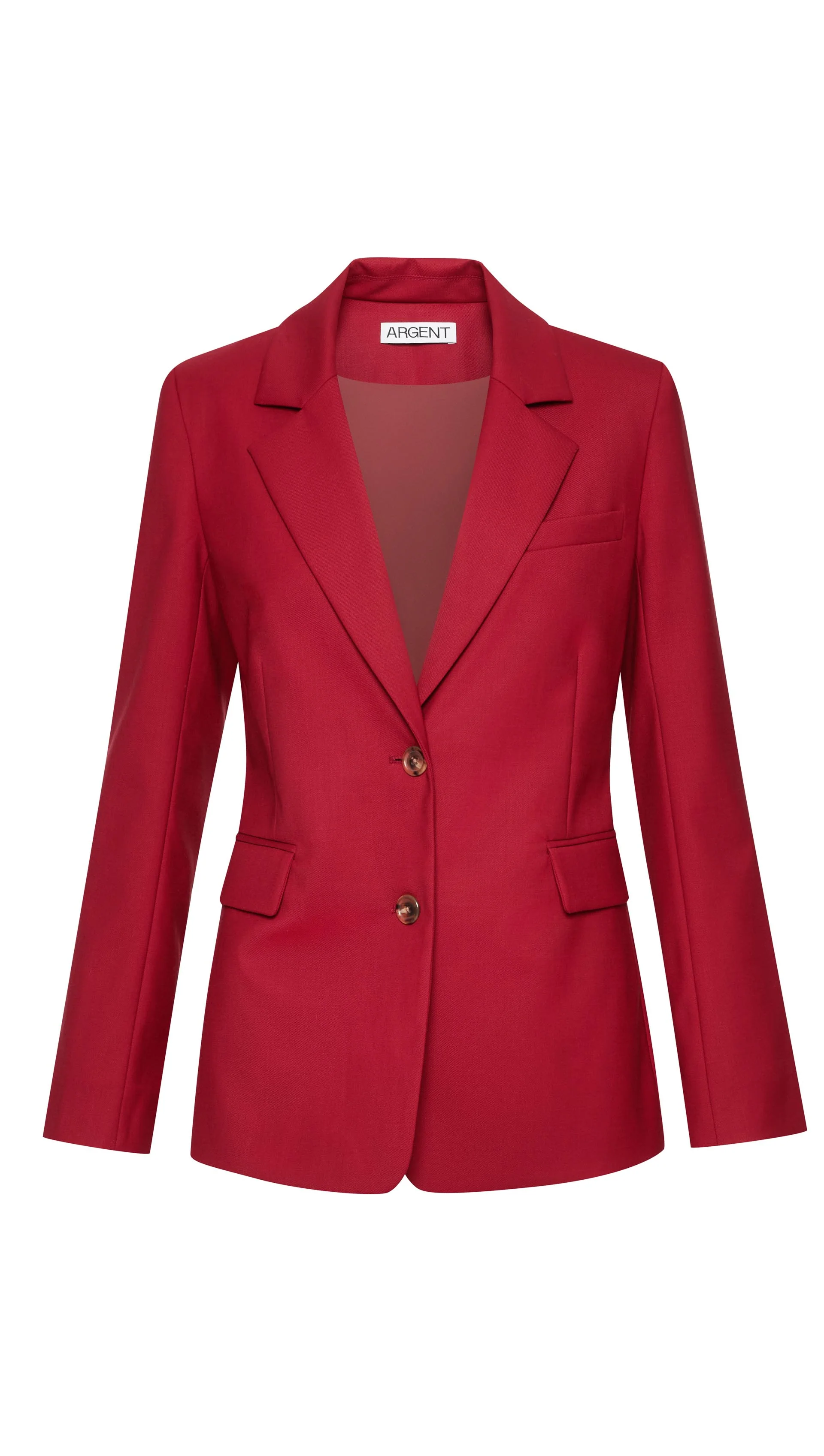 Two-Button Blazer in Seasonless Wool | Carmine - Image 9
