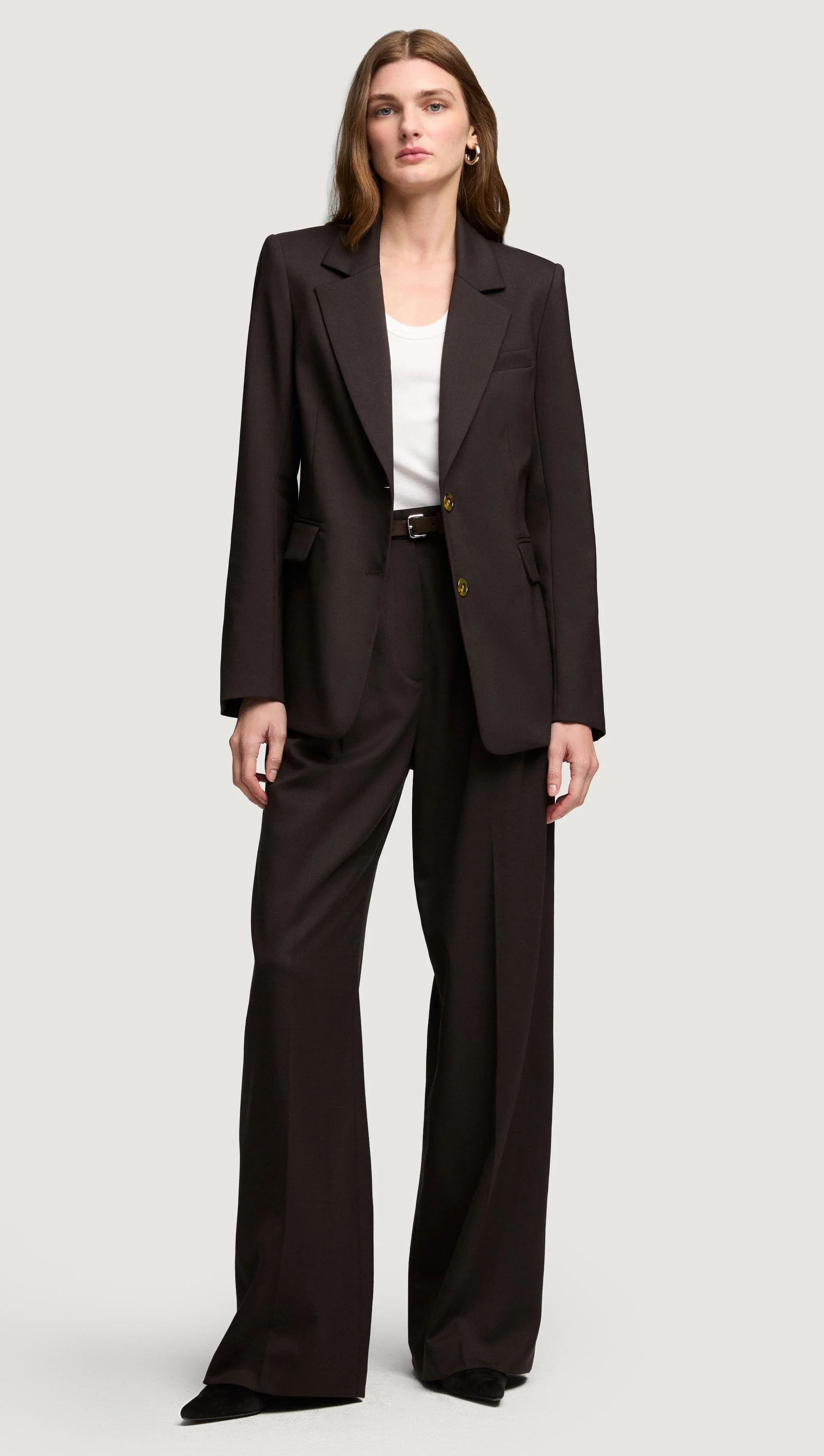 Two-Button Blazer in Seasonless Wool | Coffee - Image 4