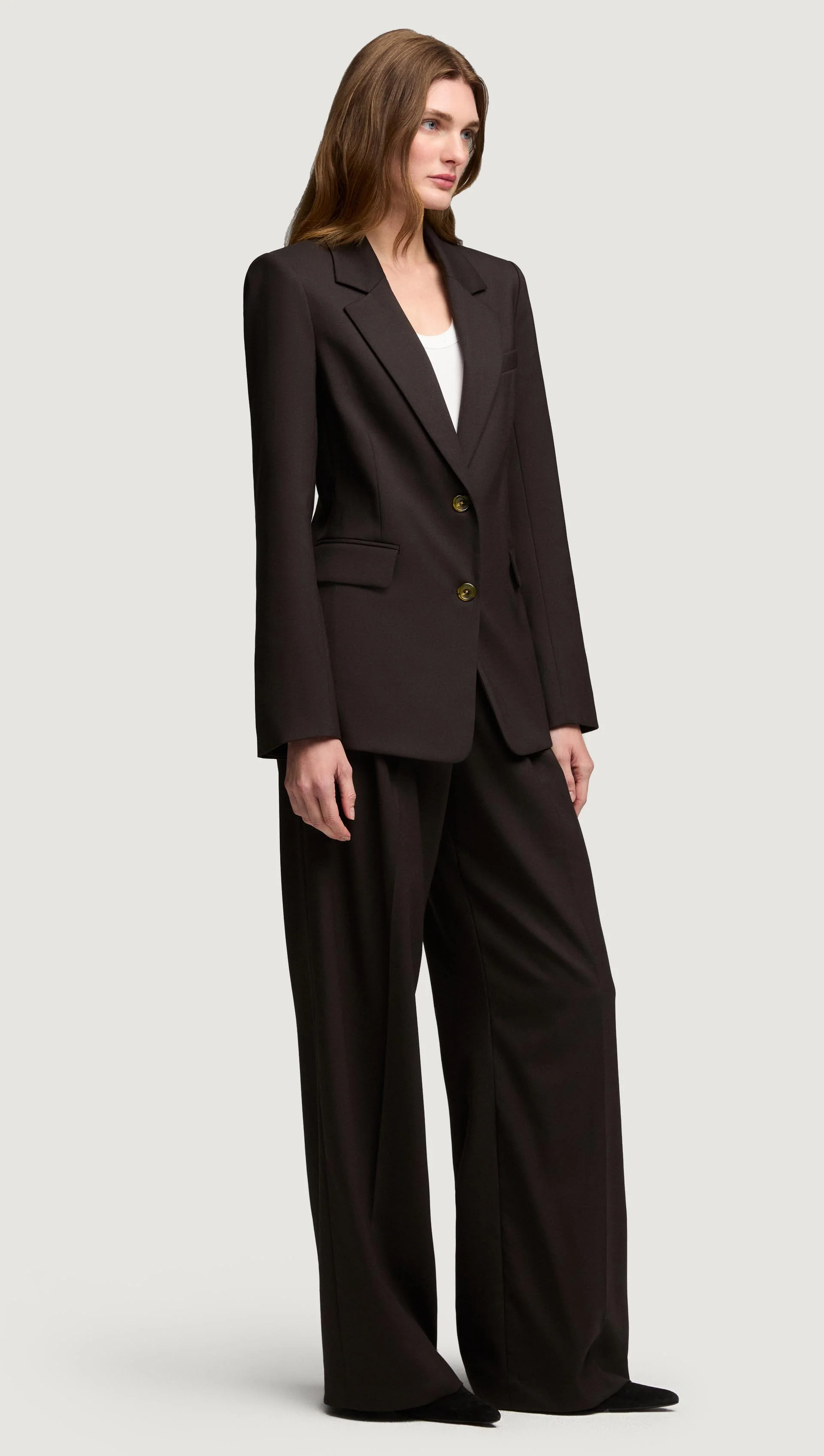 Two-Button Blazer in Seasonless Wool | Coffee - Image 5