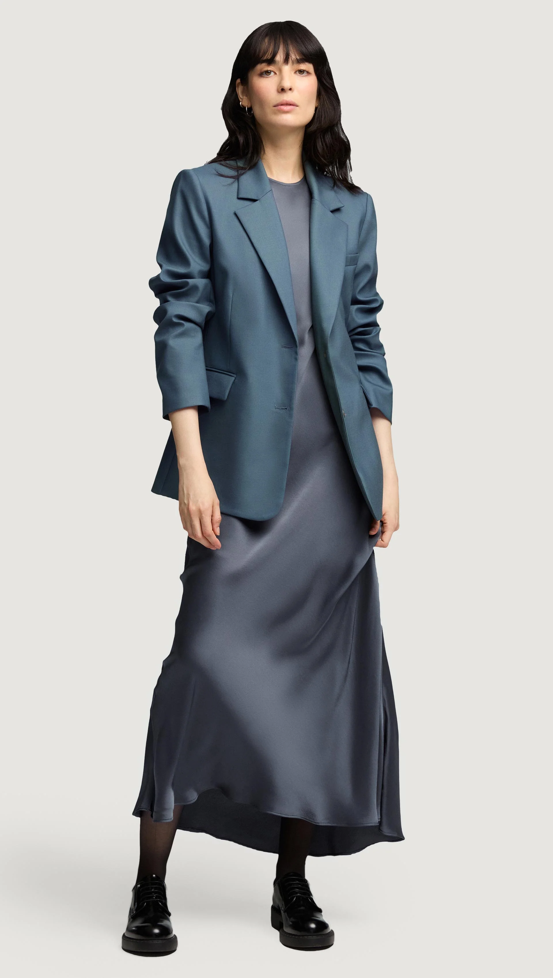 Two-Button Blazer in Seasonless Wool | Stone Blue - Image 8