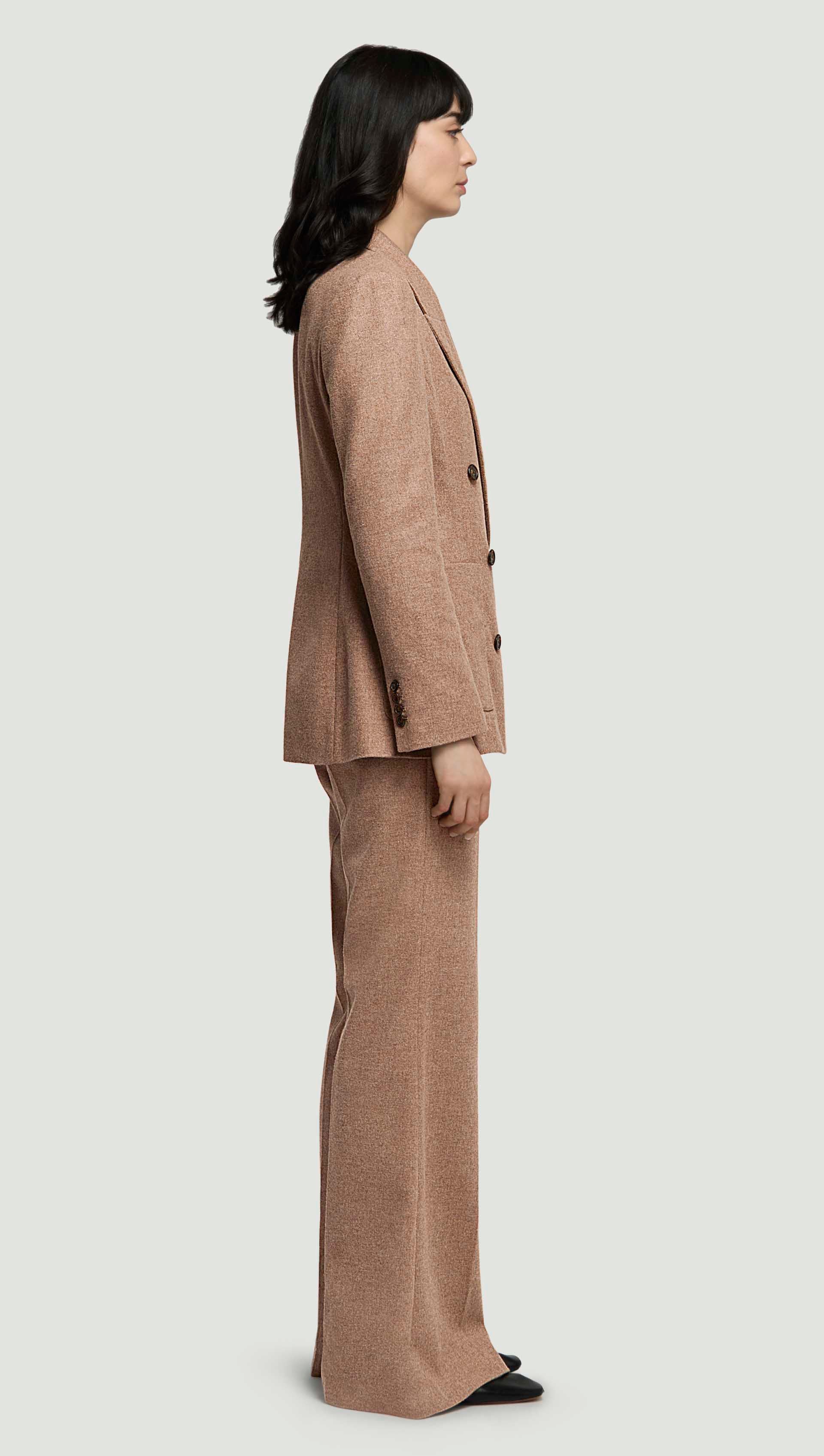 Unlined Chelsea Blazer in Double-Faced Wool | Oat - Image 6
