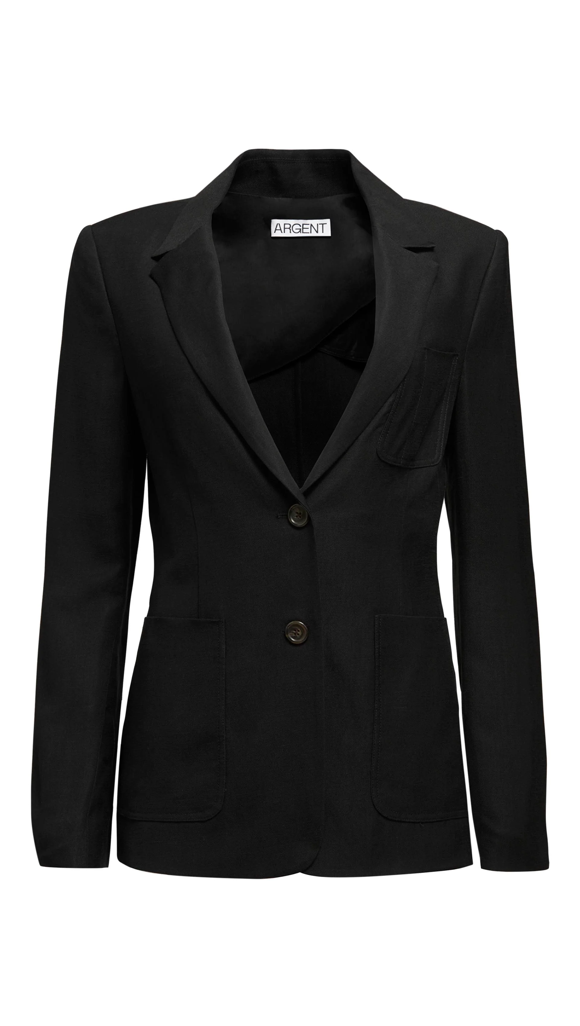 Unlined Weekend Blazer in Viscose Linen Twill | Black - Image 7