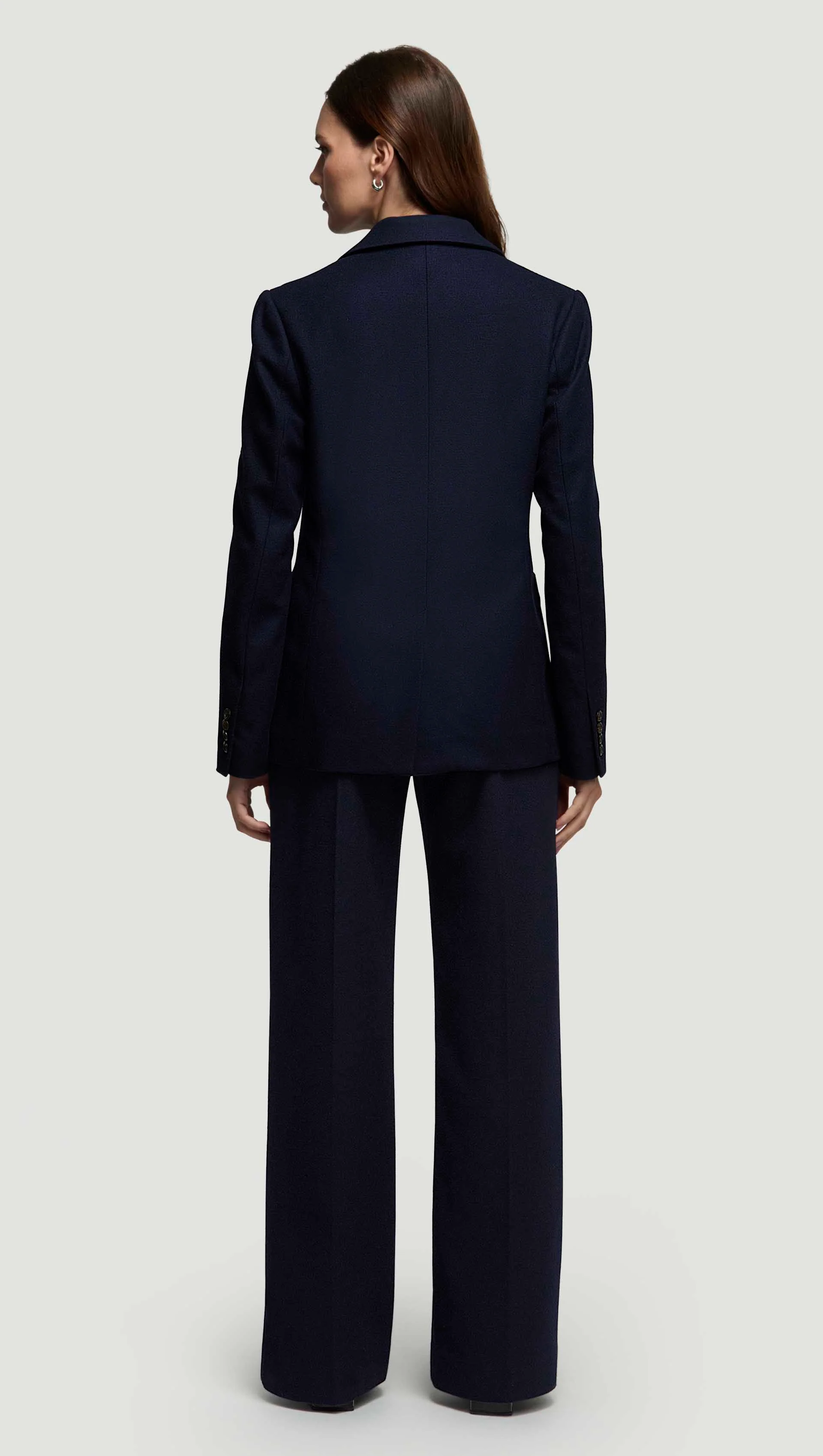 Unlined Weekend Blazer in Double-Faced Wool | Navy - Image 9