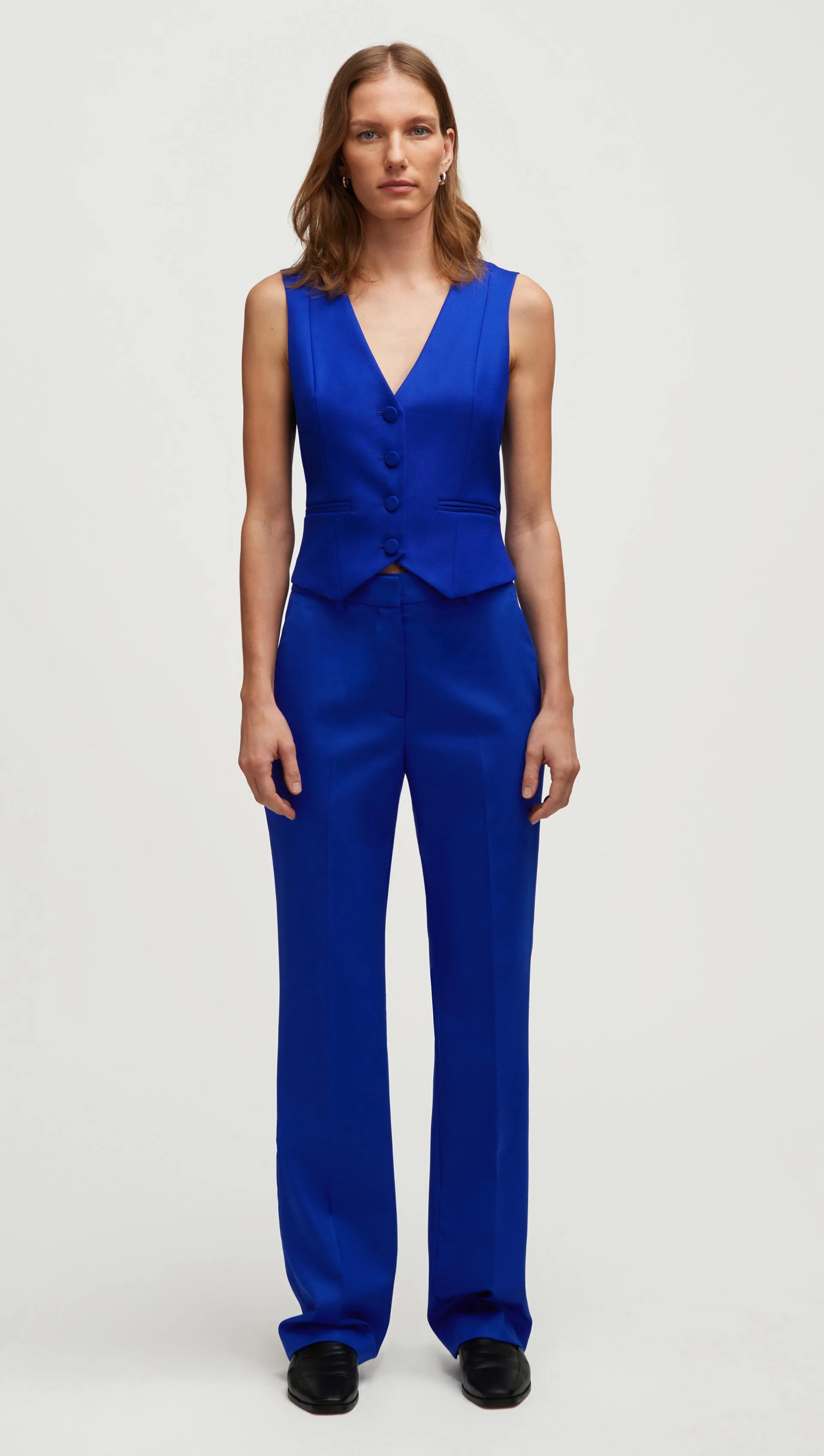 Waistcoat in Seasonless Wool | Lapis - Image 3