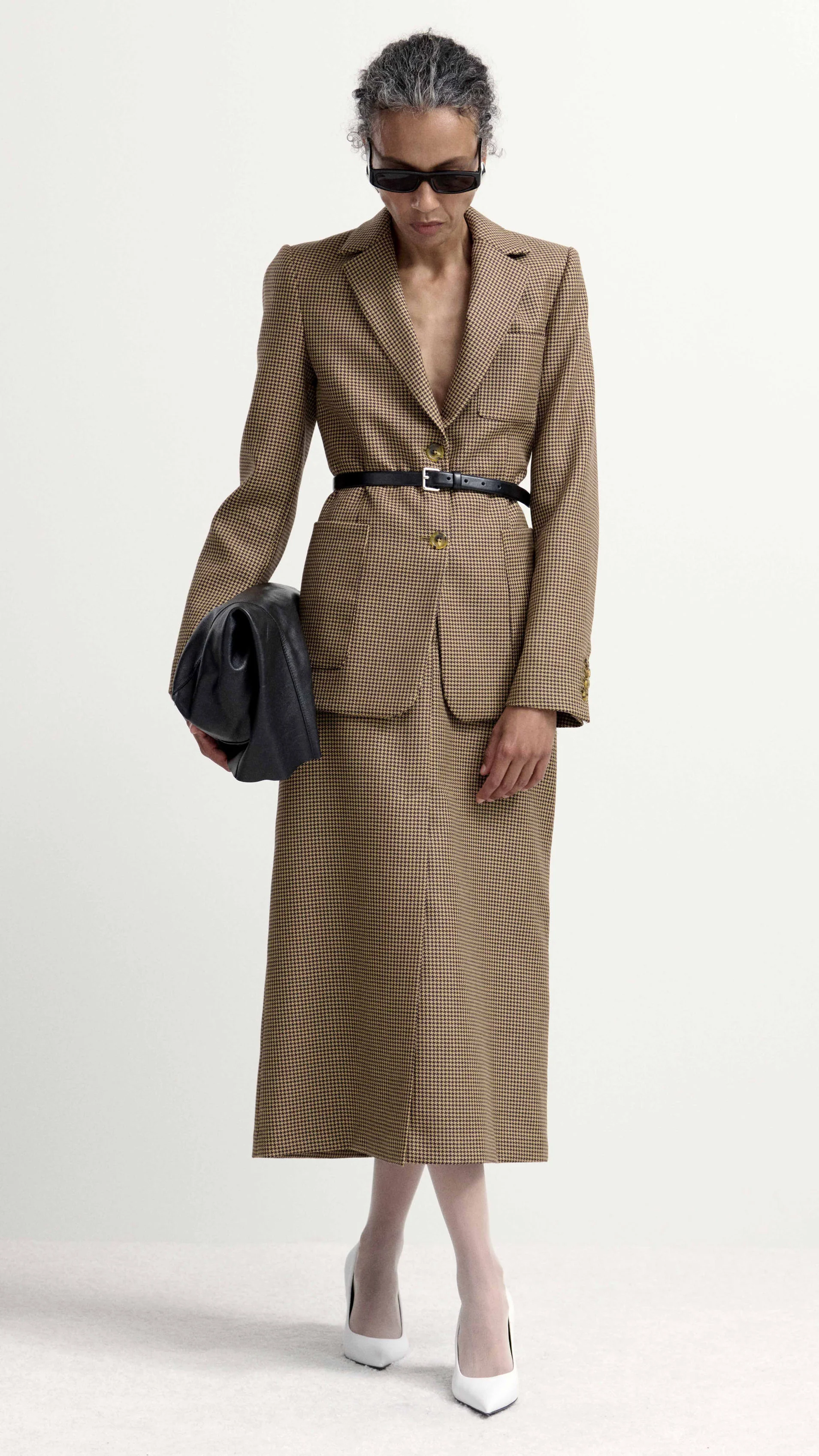 Weekend Blazer in Wool | Brown Houndstooth - Image 10