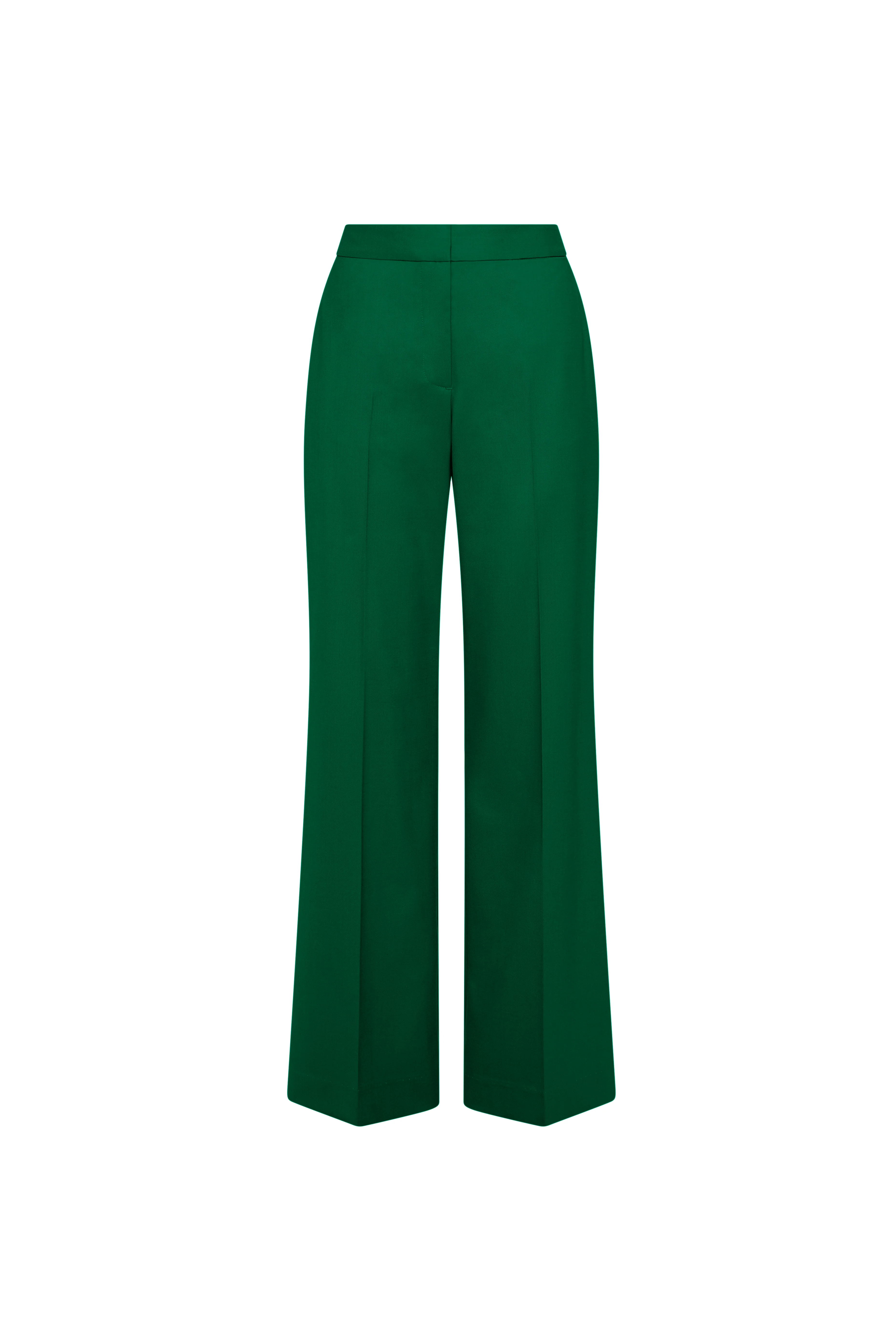 Wide Leg Trouser in Seasonless Wool | Jade - Image 6