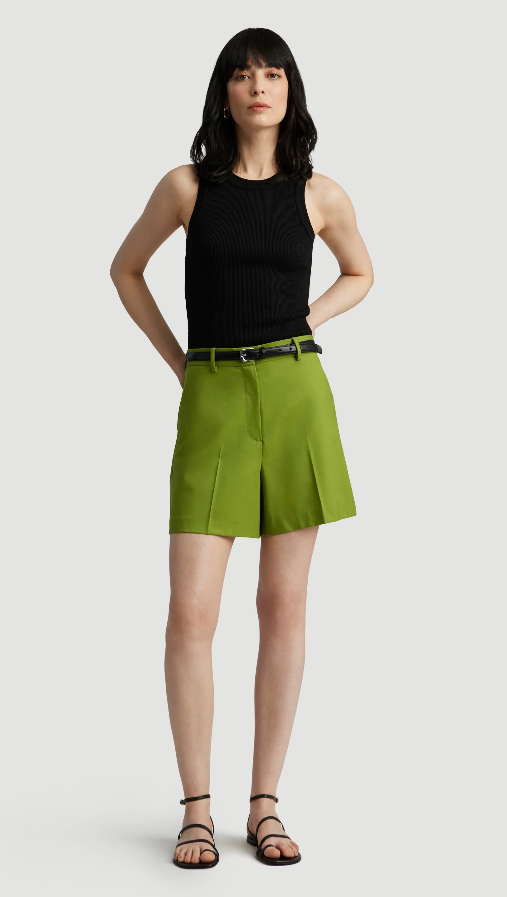 Wooster Short in Seasonless Wool | Grass - Image 3