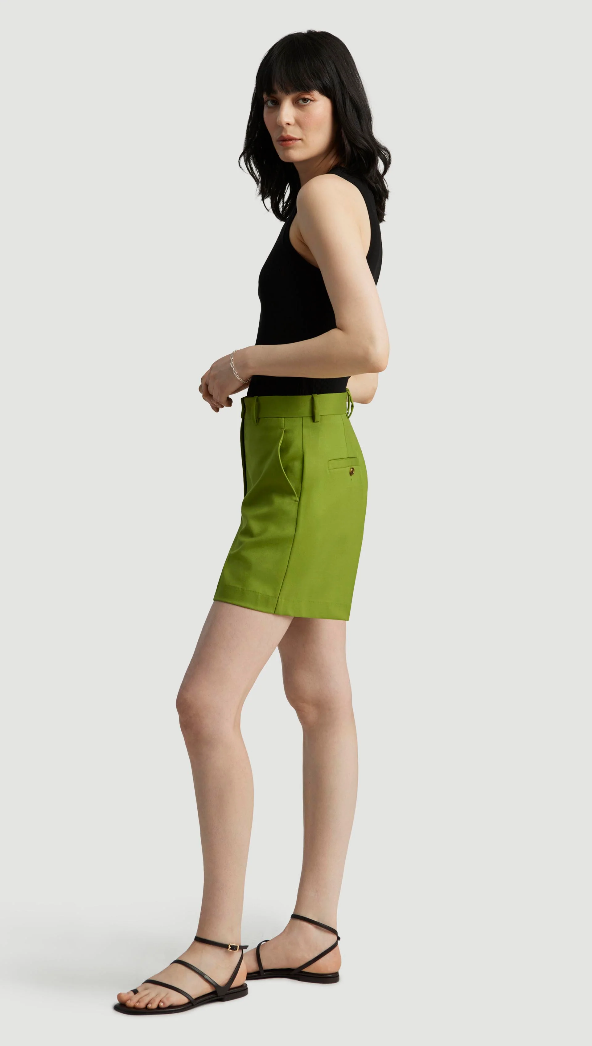 Wooster Short in Seasonless Wool | Grass - Image 4