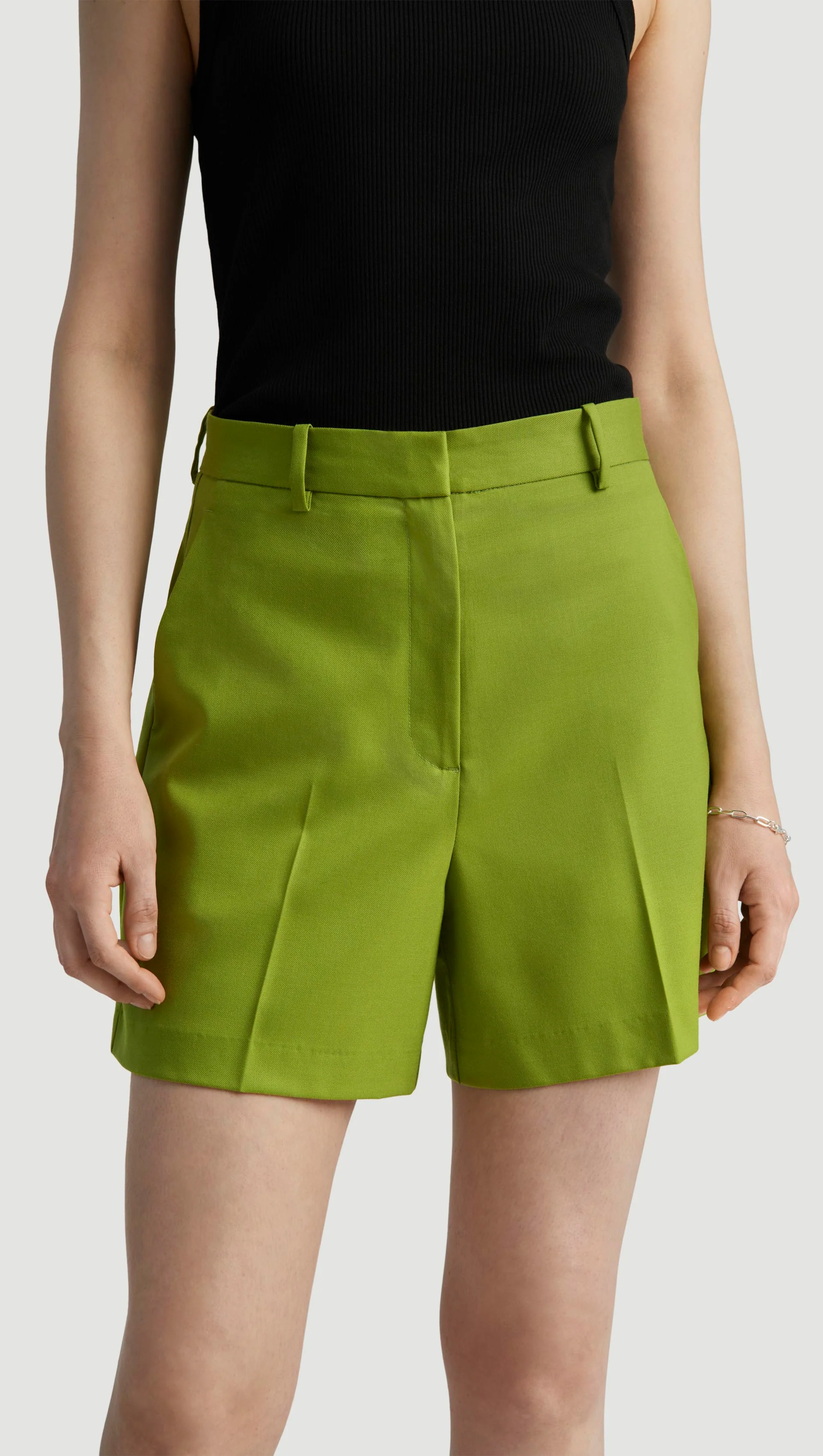 Wooster Short in Seasonless Wool | Grass - Image 5