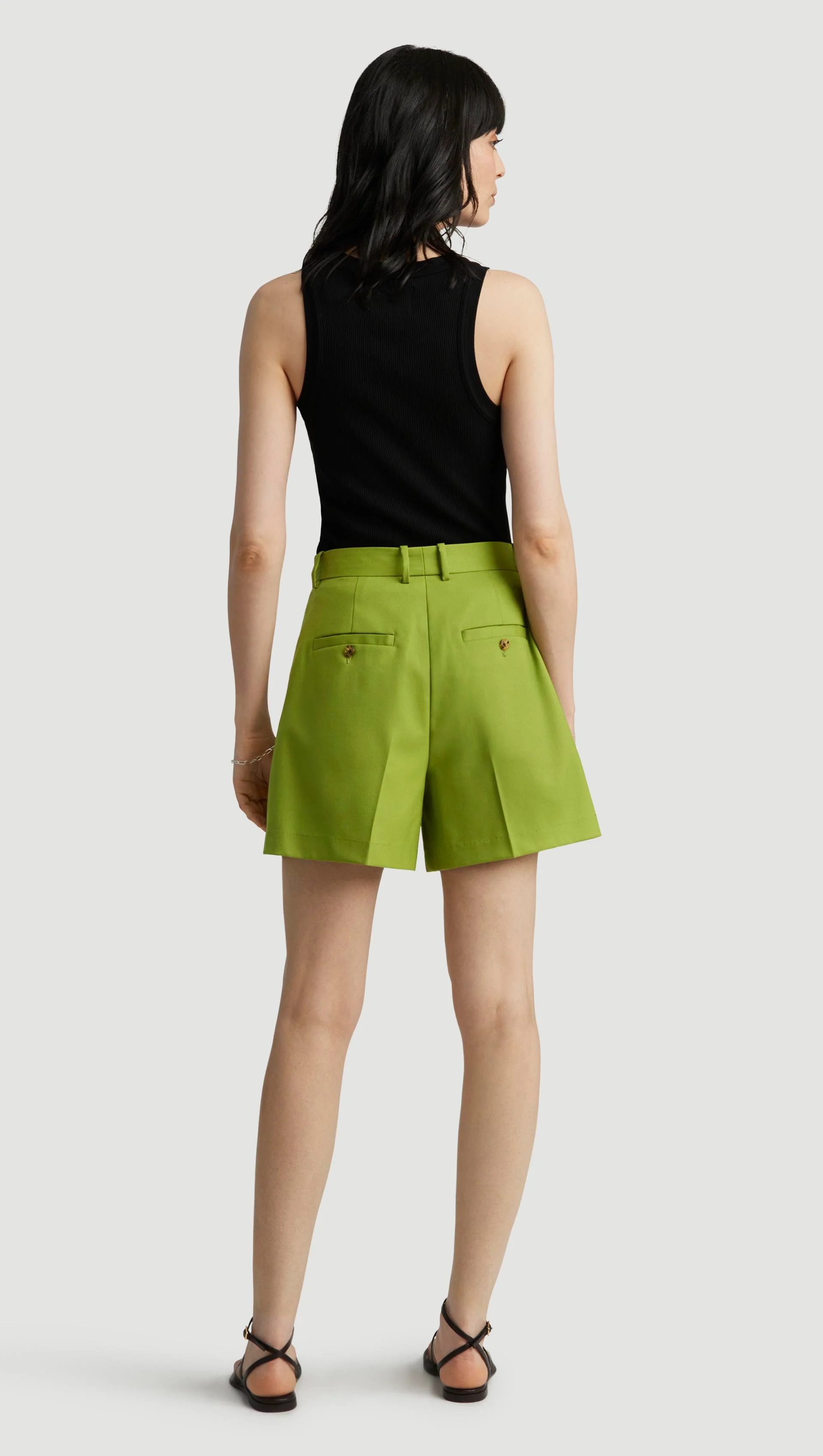 Wooster Short in Seasonless Wool | Grass - Image 6