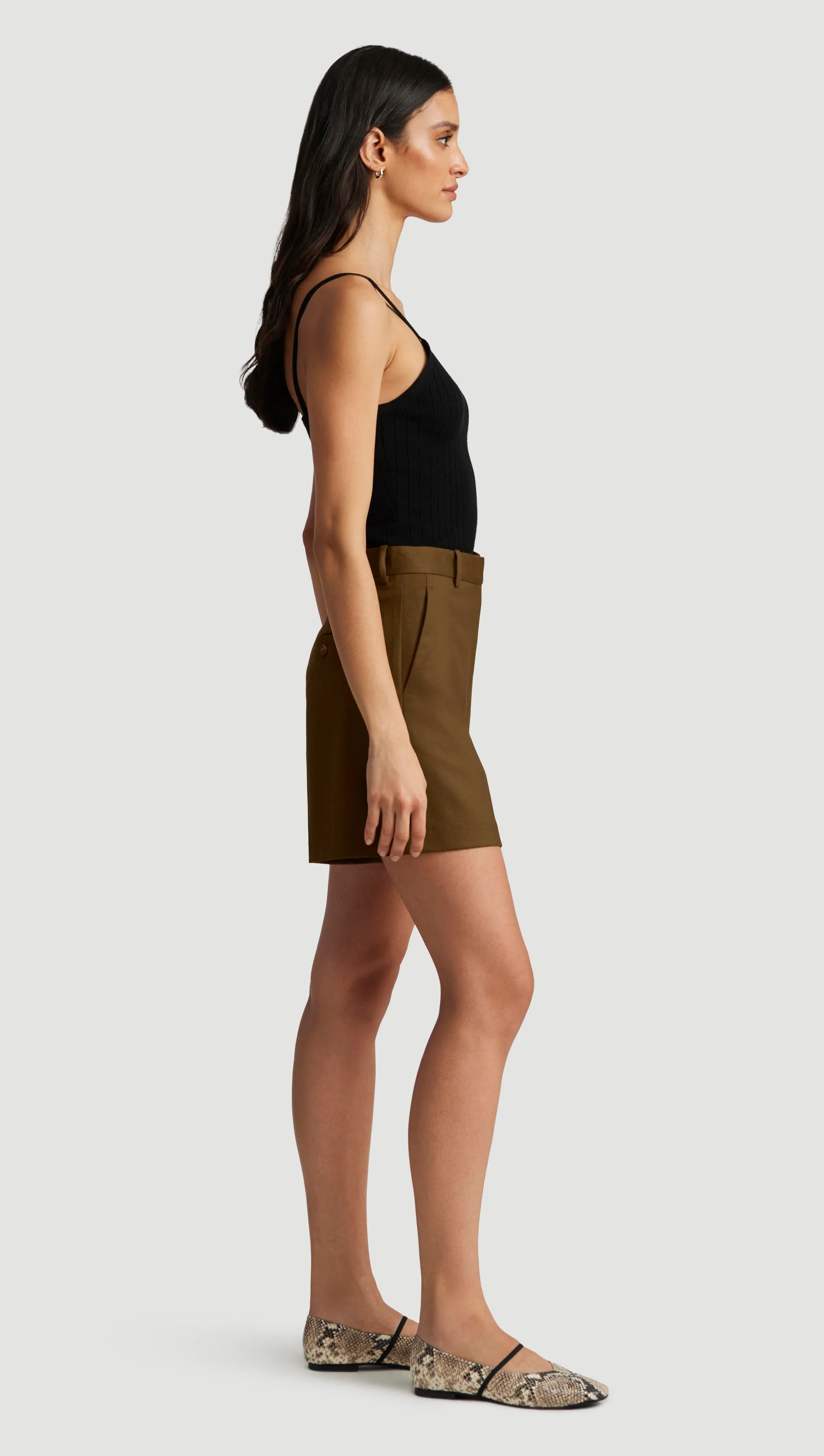 Wooster Short in Seasonless Wool | Mushroom - Image 3