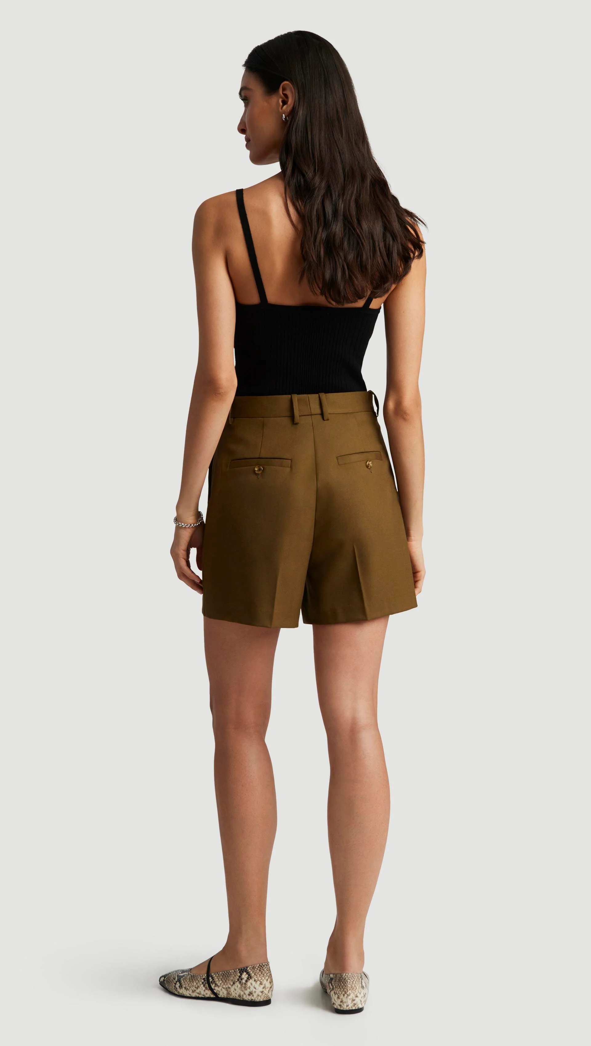 Wooster Short in Seasonless Wool | Mushroom - Image 4